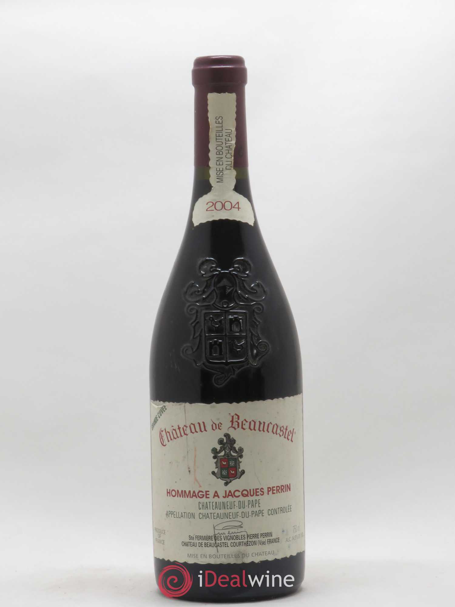 Châteauneuf-du-Pape Château de Beaucastel Hommage à Jacques Perrin Famille Perrin 2004 - Lot de 1 bouteille - 0