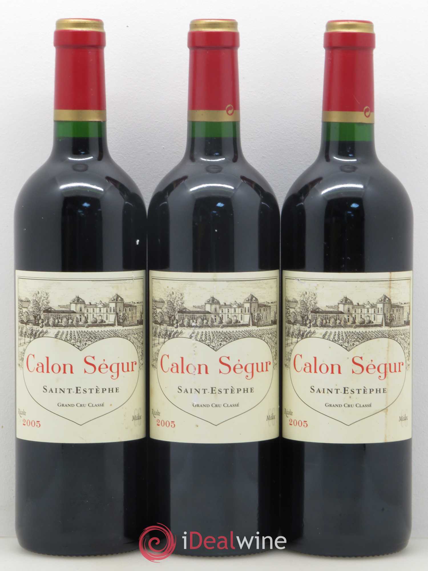 Château Calon Ségur 3ème Grand Cru Classé 2005 - Lot de 3 bouteilles - 0