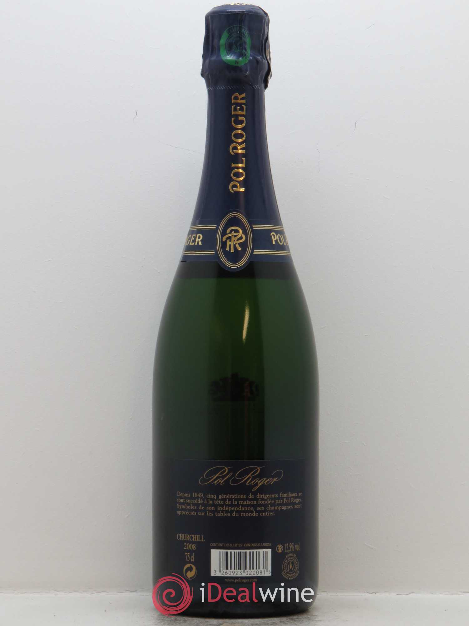 Cuvée Winston Churchill Pol Roger 2008 - Lot de 1 bouteille - 1