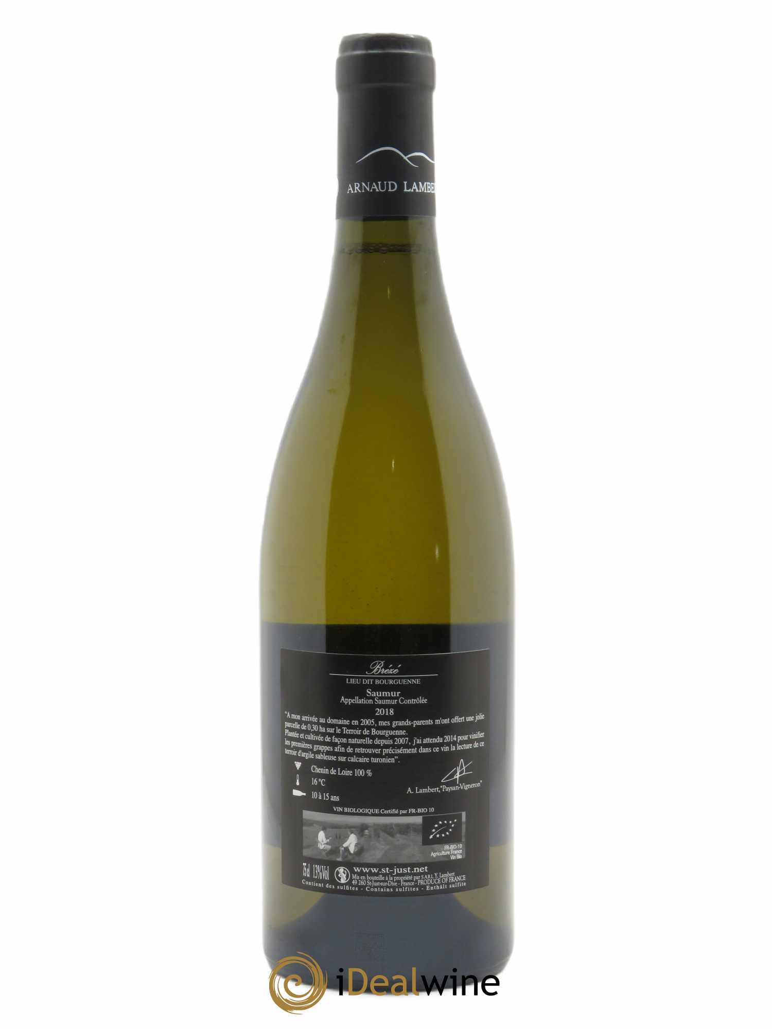 Saumur Brezé Bourguenne Arnaud Lambert 2018 - Lot de 1 bouteille - 1