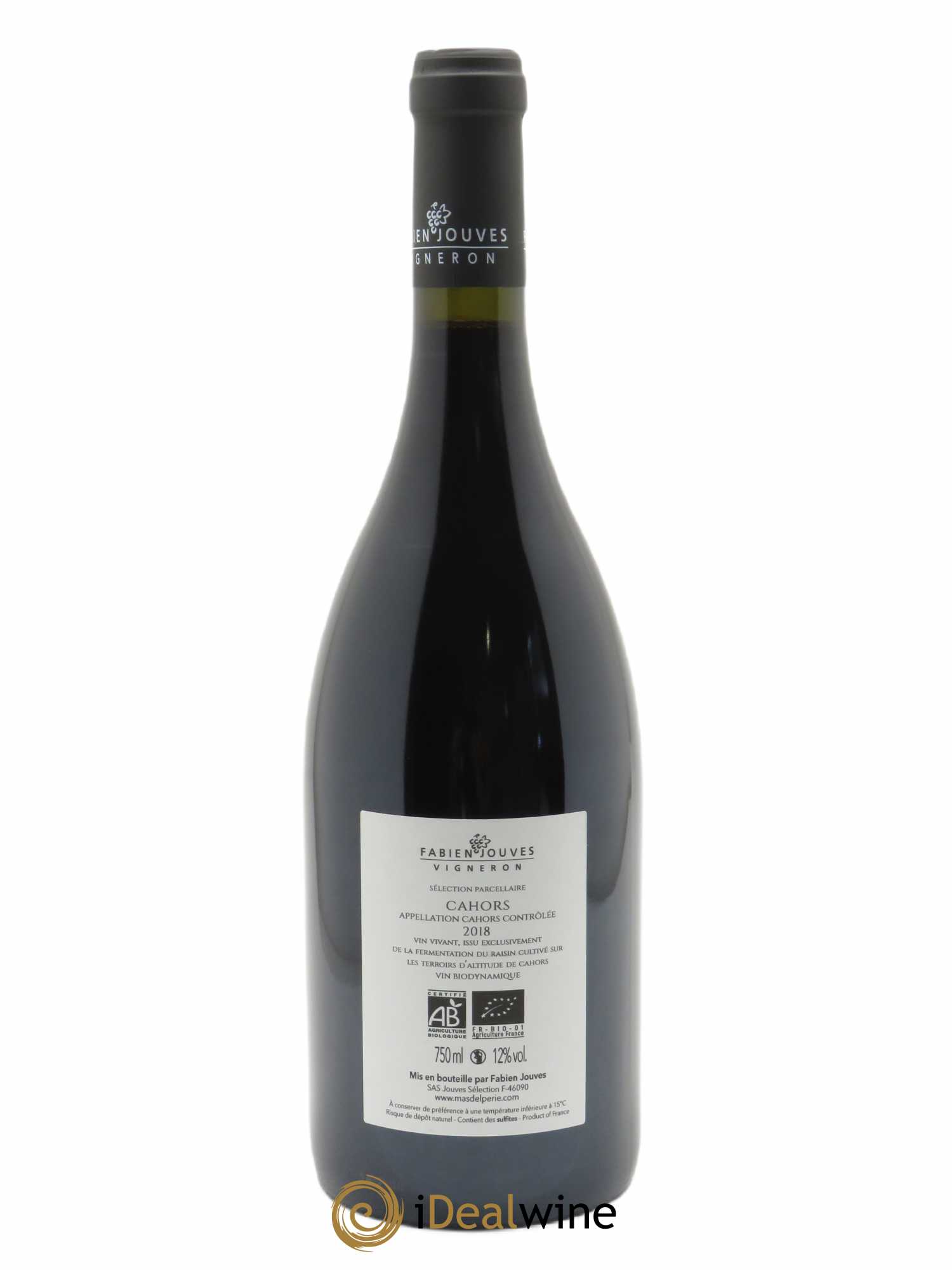 Cahors Mas Del Périé Amphore Fabien Jouves 2018 - Lot de 1 bouteille - 1