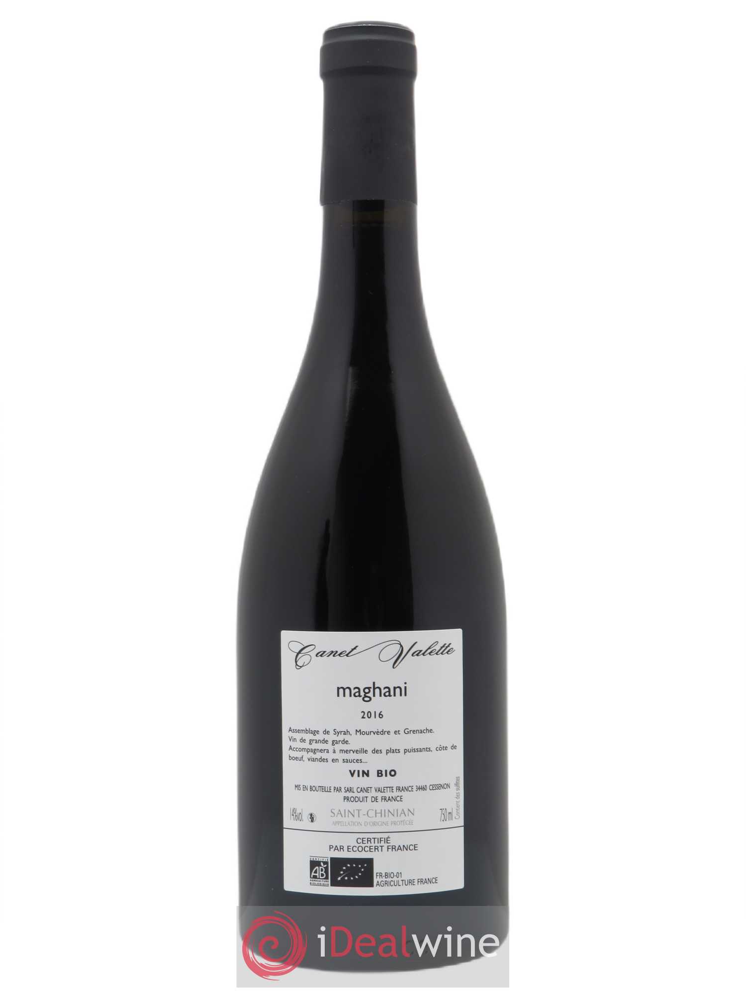 Saint-Chinian Maghani Canet-Valette (Domaine) 2016 - Lot of 1 bottle - 1