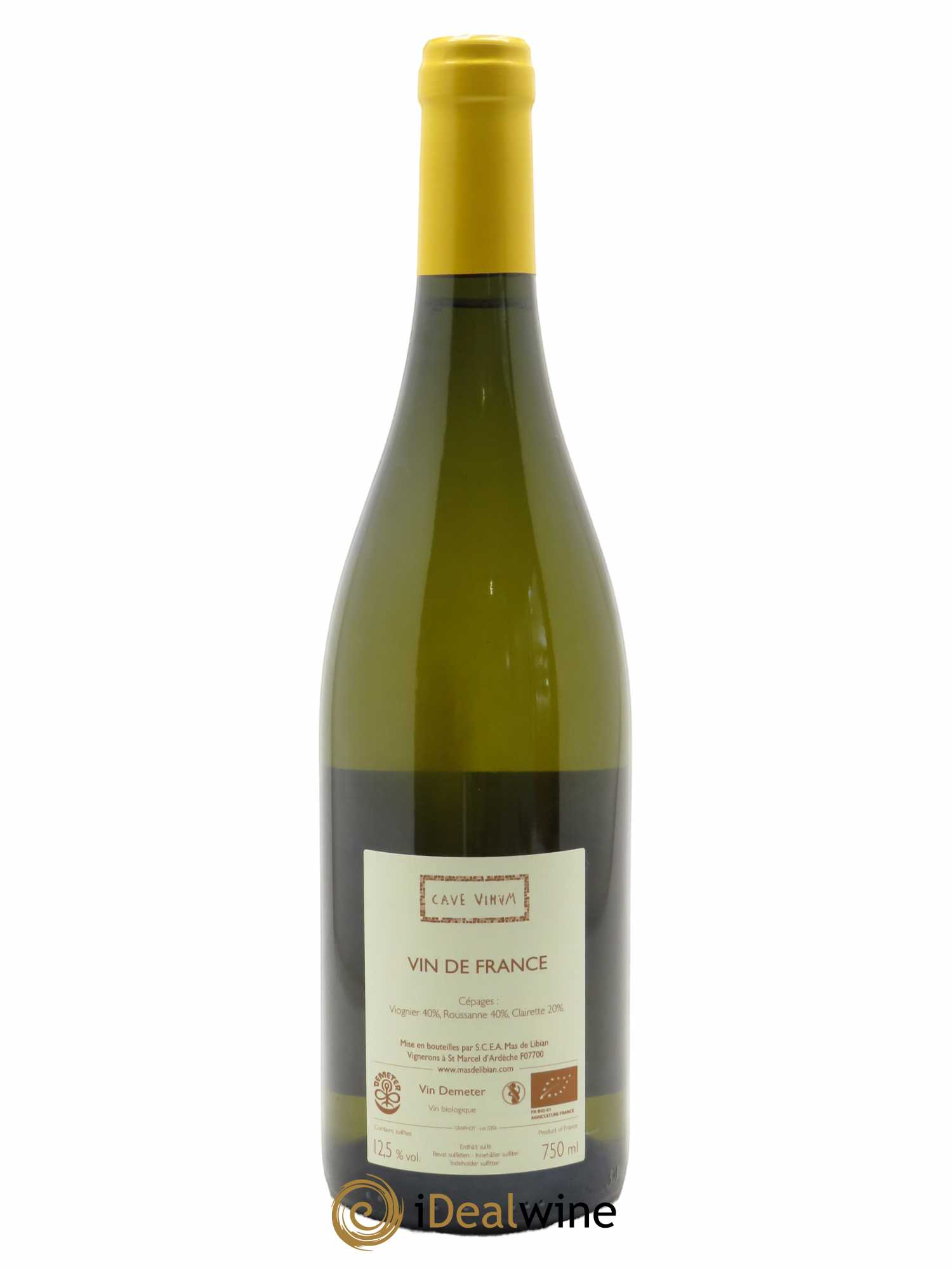 IGP Ardèche Cave Vinum Mas de Libian 2021 - Lot de 1 bouteille - 1