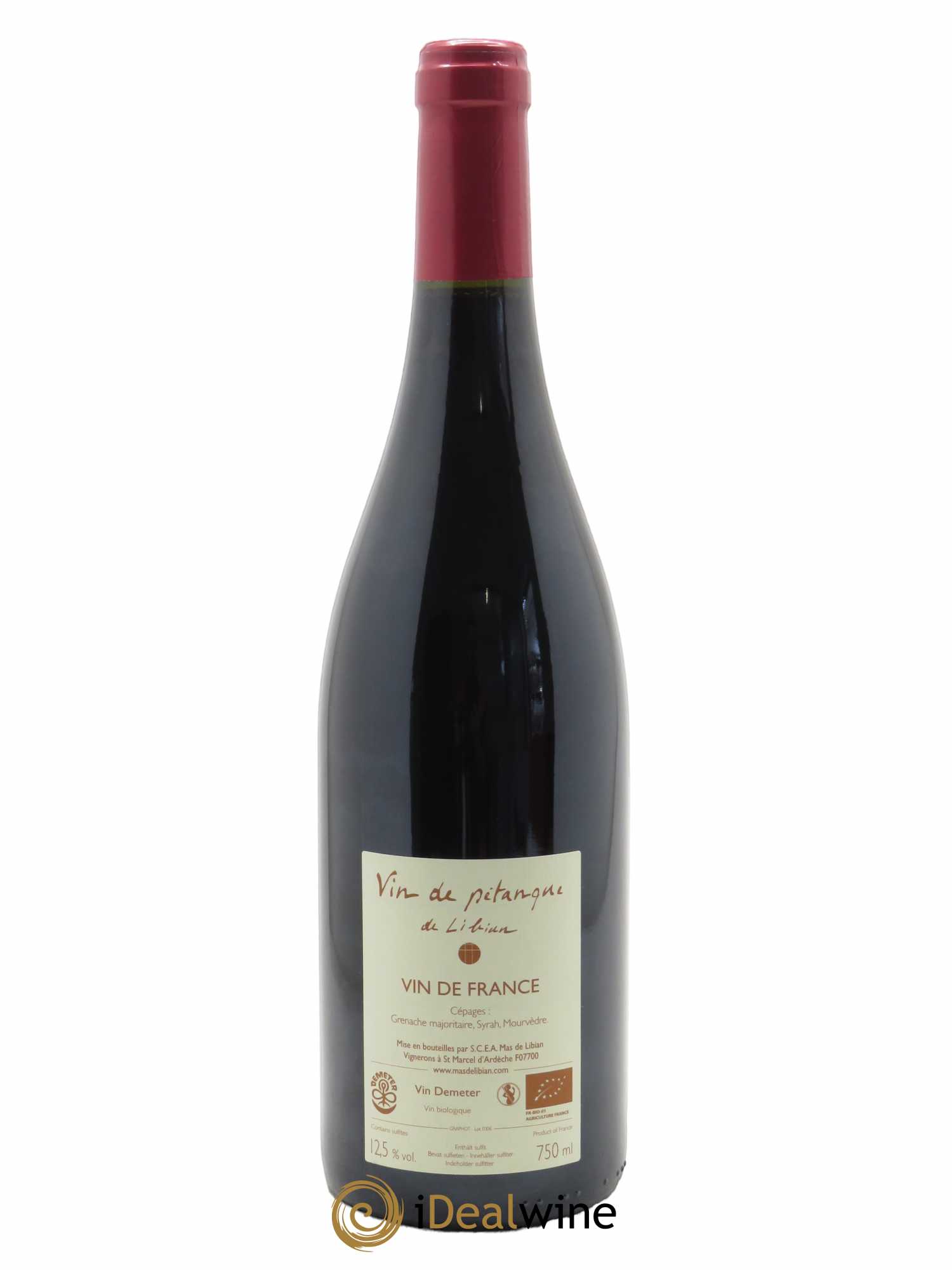 Ardèche Vin de Pétanque Mas de Libian 2021 - Lot de 1 bouteille - 1