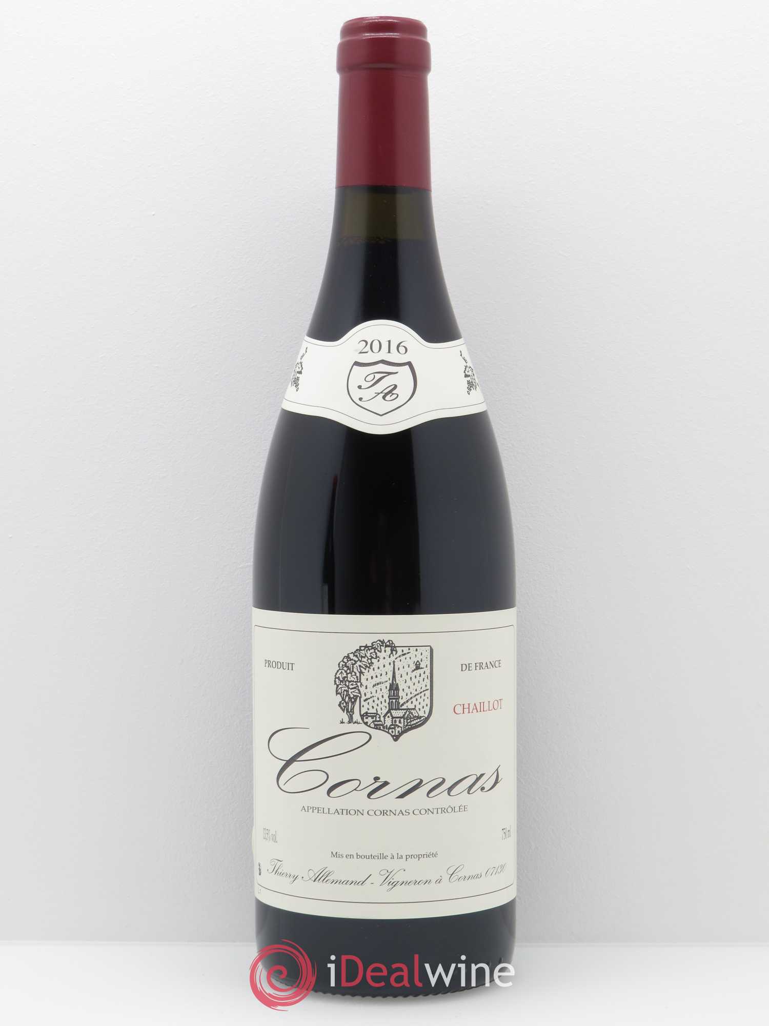 Cornas Chaillot Thierry Allemand 2016 - Lot de 1 bouteille - 0
