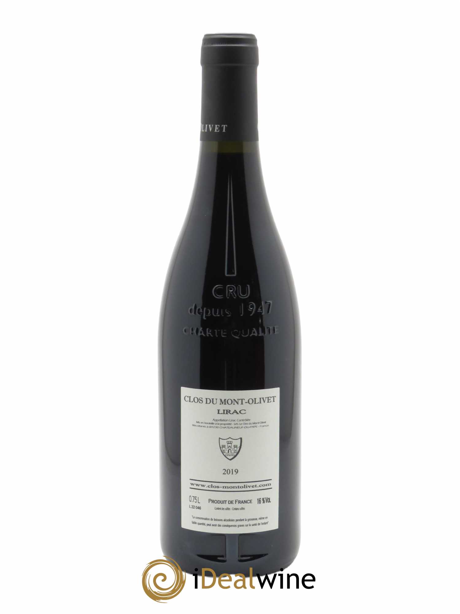 Lirac Clos du Mont-Olivet 2019 - Lot de 1 bouteille - 1