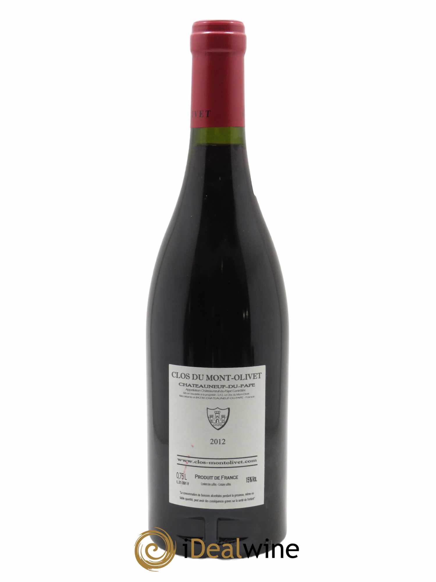 Châteauneuf-du-Pape Clos du Mont-Olivet 2012 - Lot of 1 bottle - 1