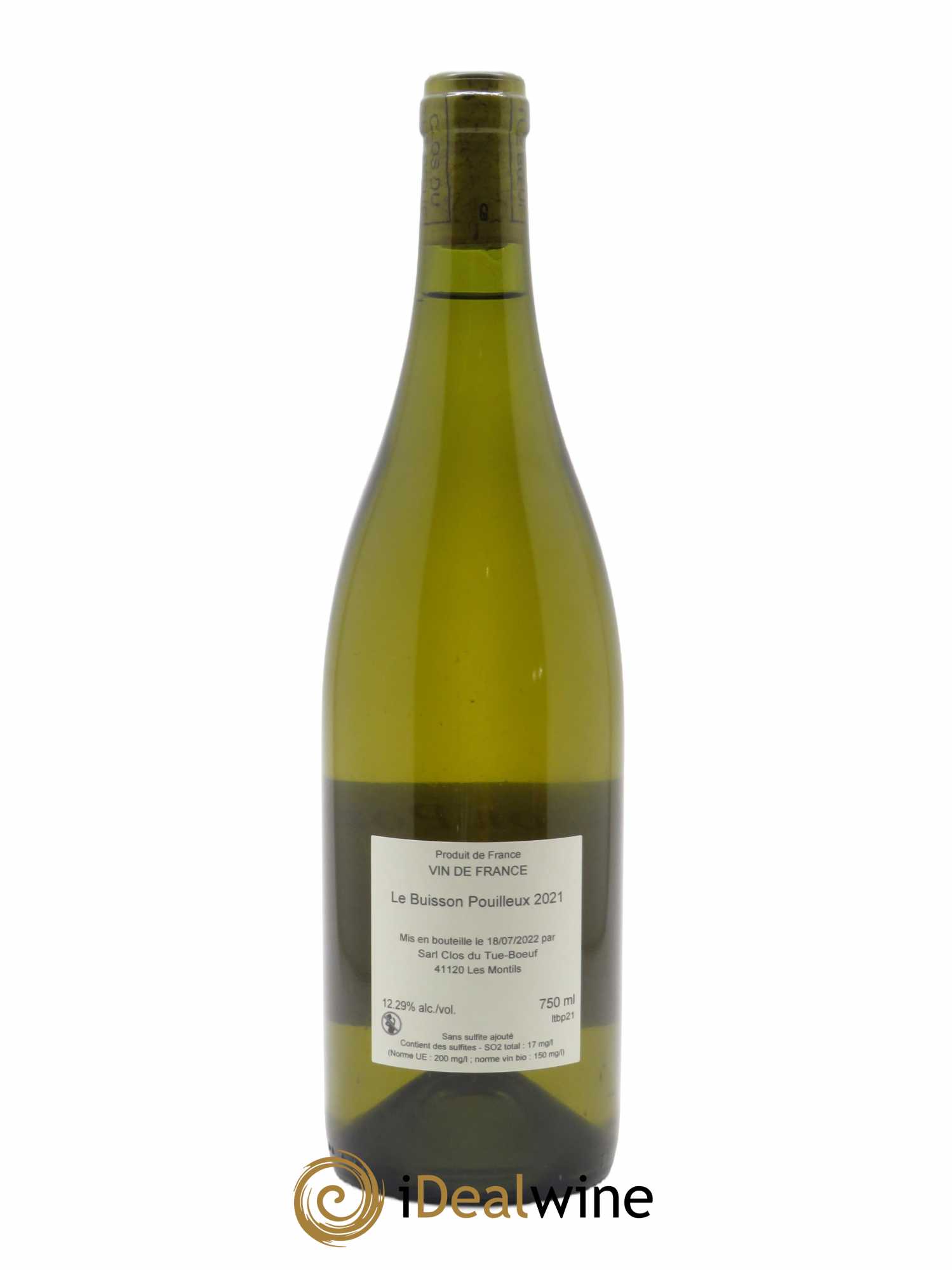 Touraine Le Buisson Pouilleux Clos du Tue-Boeuf 2021 - Lot of 1 bottle - 1