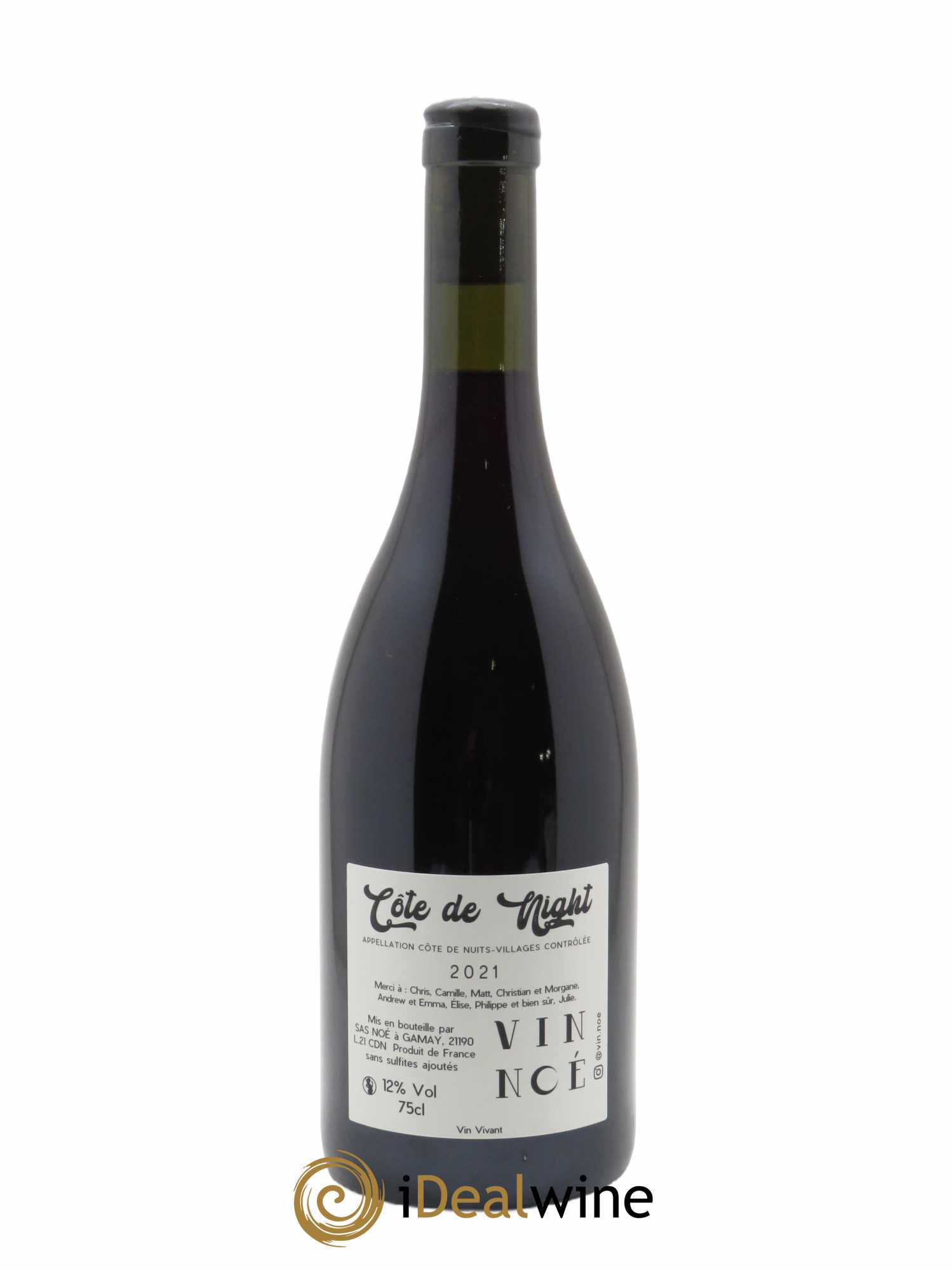 Côte de Nuits-Villages Côte de Night Vin Noé 2021 - Lot de 1 bouteille - 1