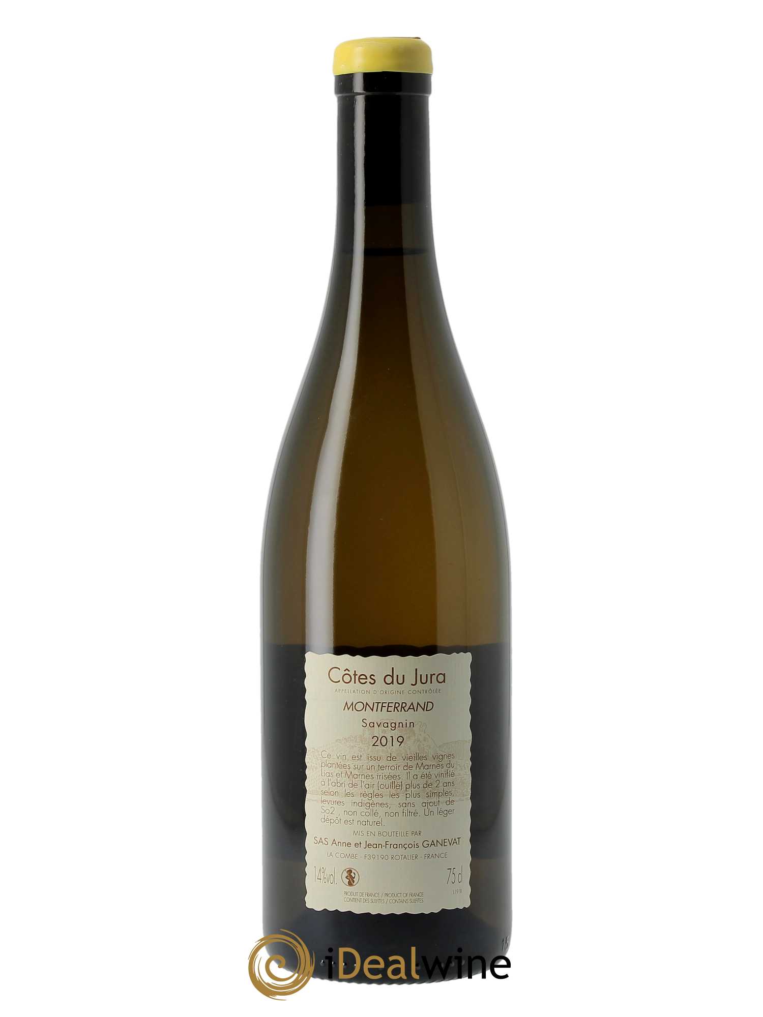 Côtes du Jura Montferrand savagnin Anne et Jean François Ganevat 2019 - Lot de 1 bouteille - 1