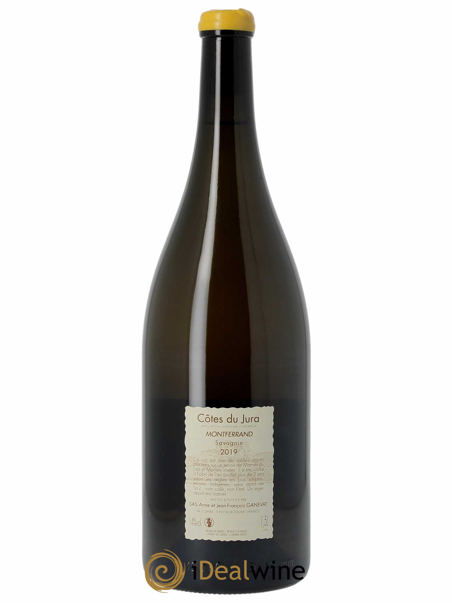 Côtes du Jura Montferrand savagnin Anne et Jean François Ganevat 2019 - Lot de 1 magnum - 1