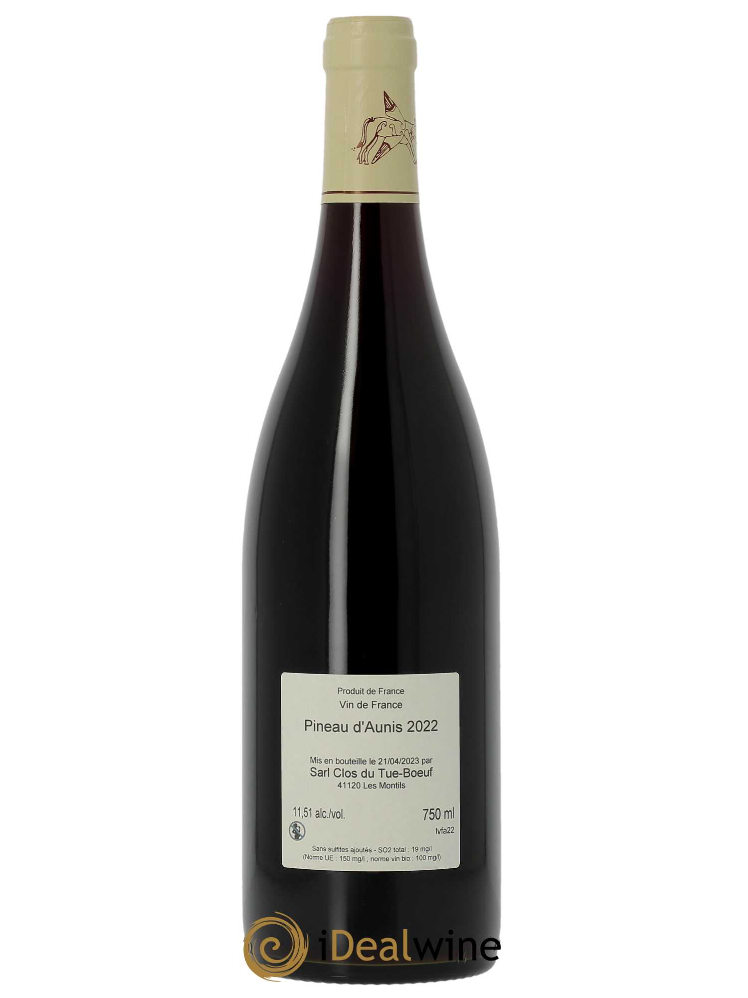 Vin de France Pineau d'Aunis Clos du Tue-Boeuf 2022 - Lot of 1 bottle - 1