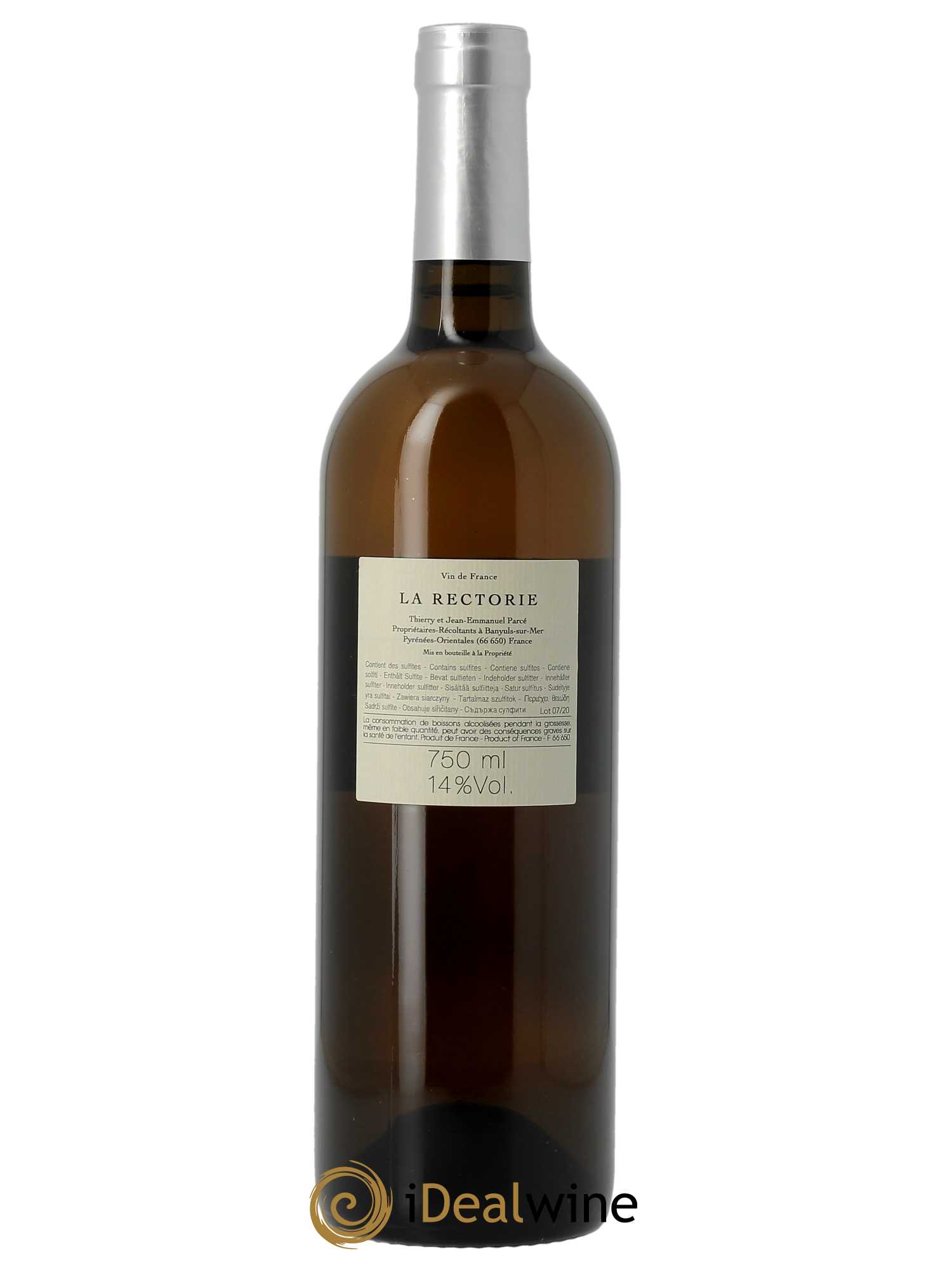 Vin de France La Rectorie (Domaine de) Voile d'Argile Thierry et Jean Emmanuel Parcé - Lot de 1 bouteille - 1
