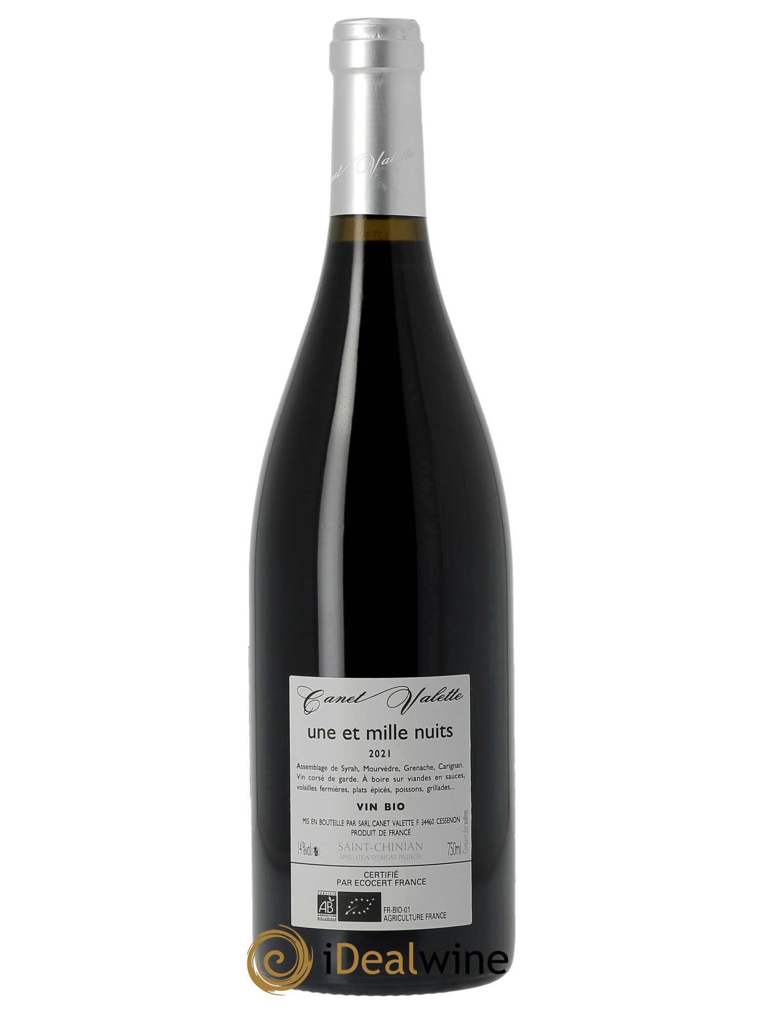 Saint-Chinian Une et mille nuits Canet-Valette (Domaine) 2021 - Lot of 1 bottle - 1