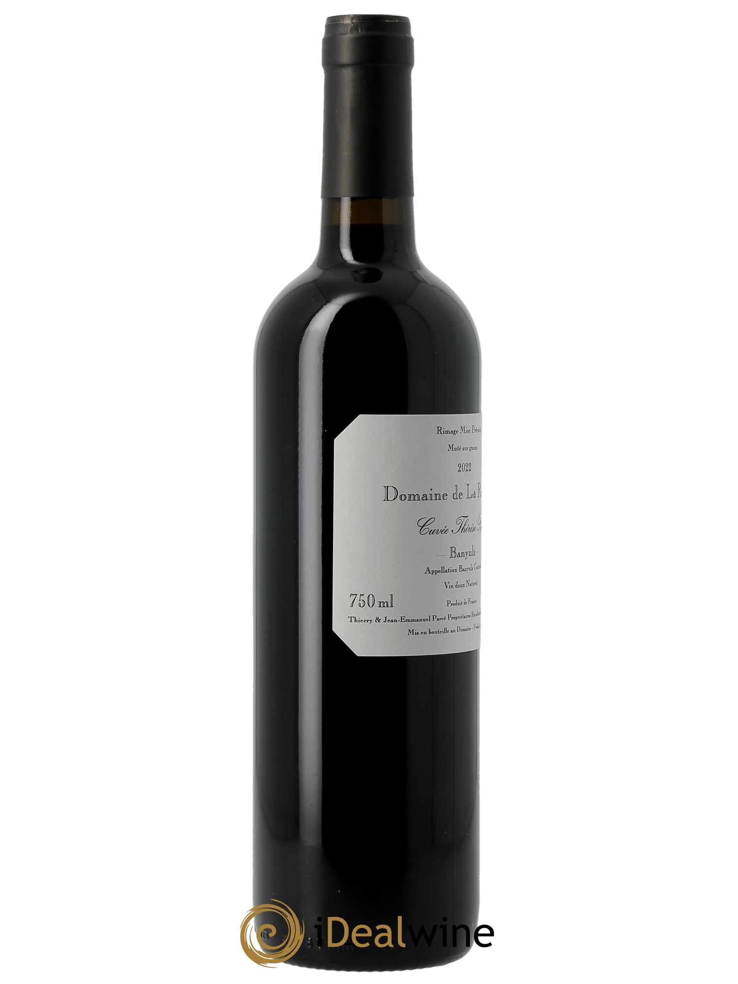 Banyuls La Rectorie (Domaine de) Thérèse Reig  Thierry et Jean Emmanuel Parcé 2022 - Lot de 1 bouteille - 2