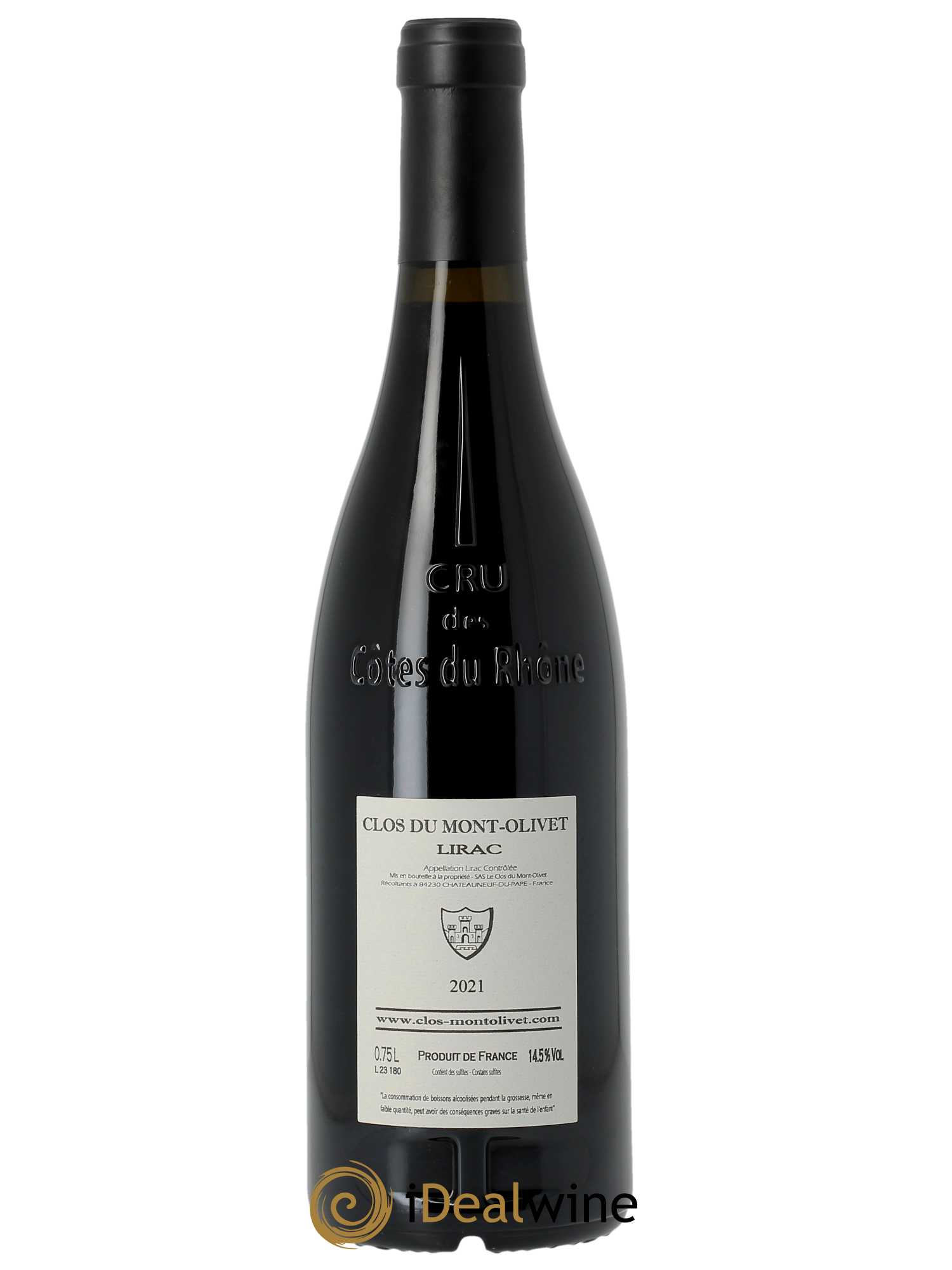 Lirac Clos du Mont-Olivet 2021 - Lot of 1 bottle - 1
