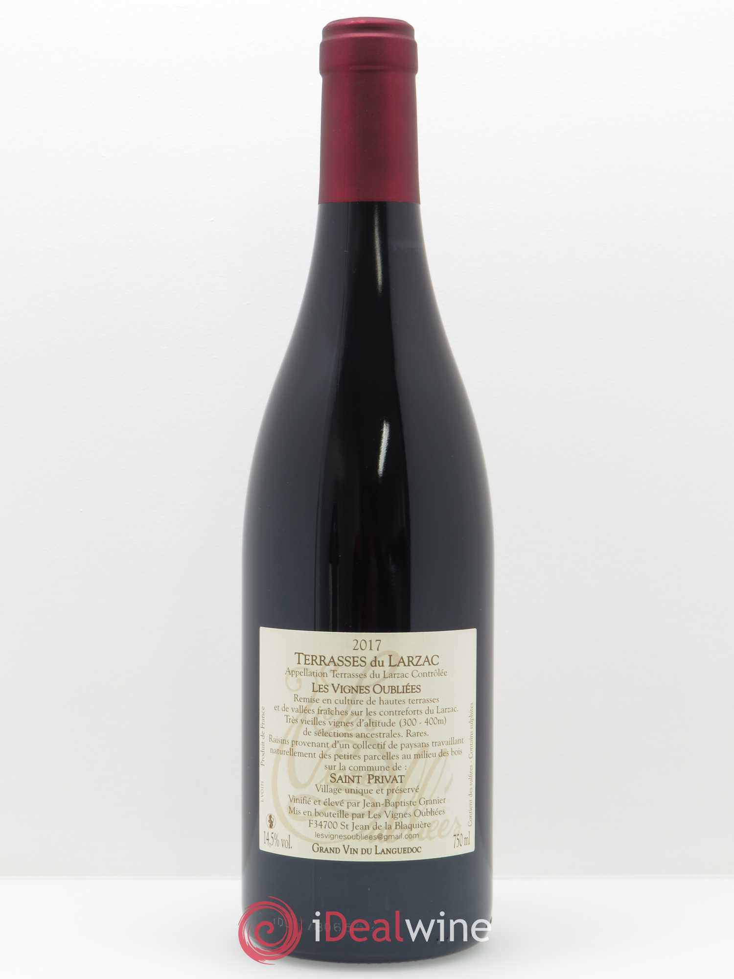 Terrasses du Larzac Les Vignes Oubliées Jean-Baptiste Granier 2017 - Posten von 1 Flasche - 1