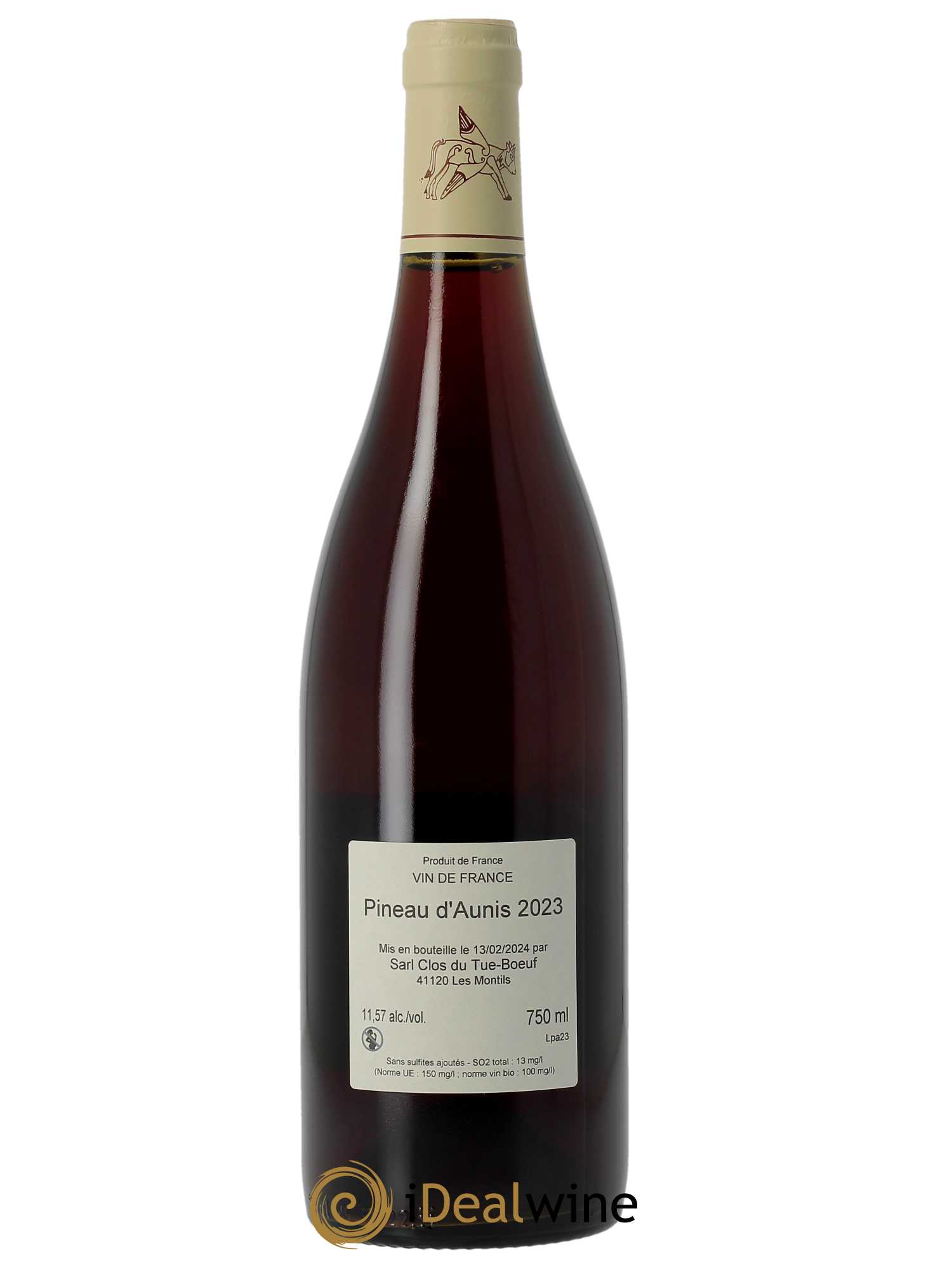 Vin de France Pineau d'Aunis Clos du Tue-Boeuf  2023 - Lot de 1 bouteille - 1