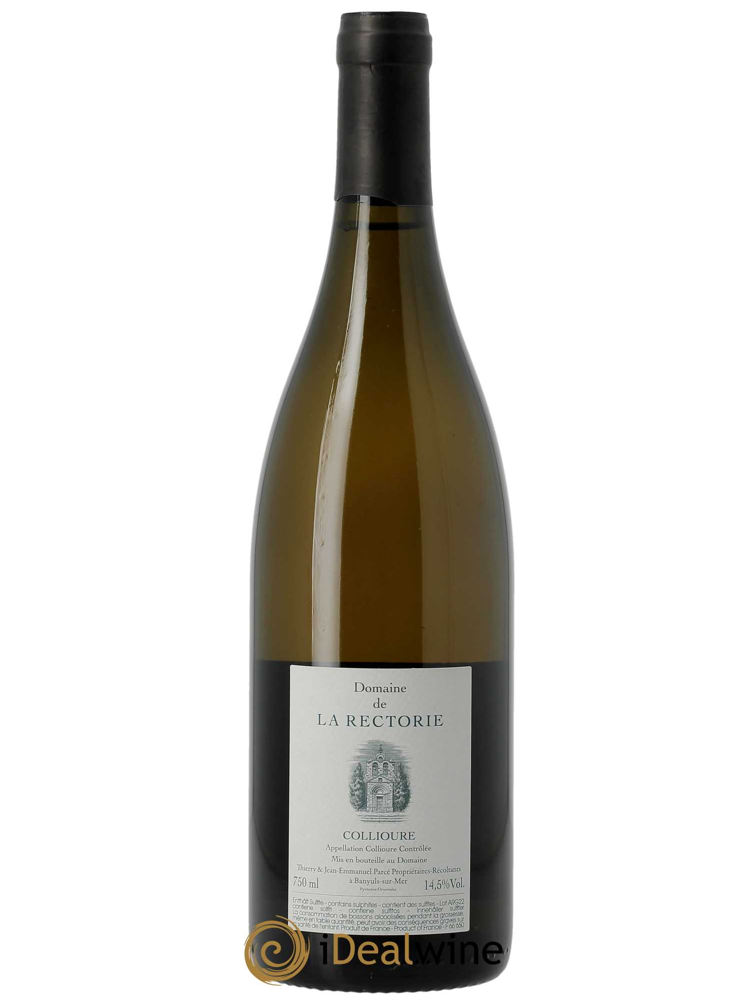 Collioure La Rectorie (Domaine de) L'Argile Thierry et Jean Emmanuel Parcé 2022 - Lot of 1 bottle - 1