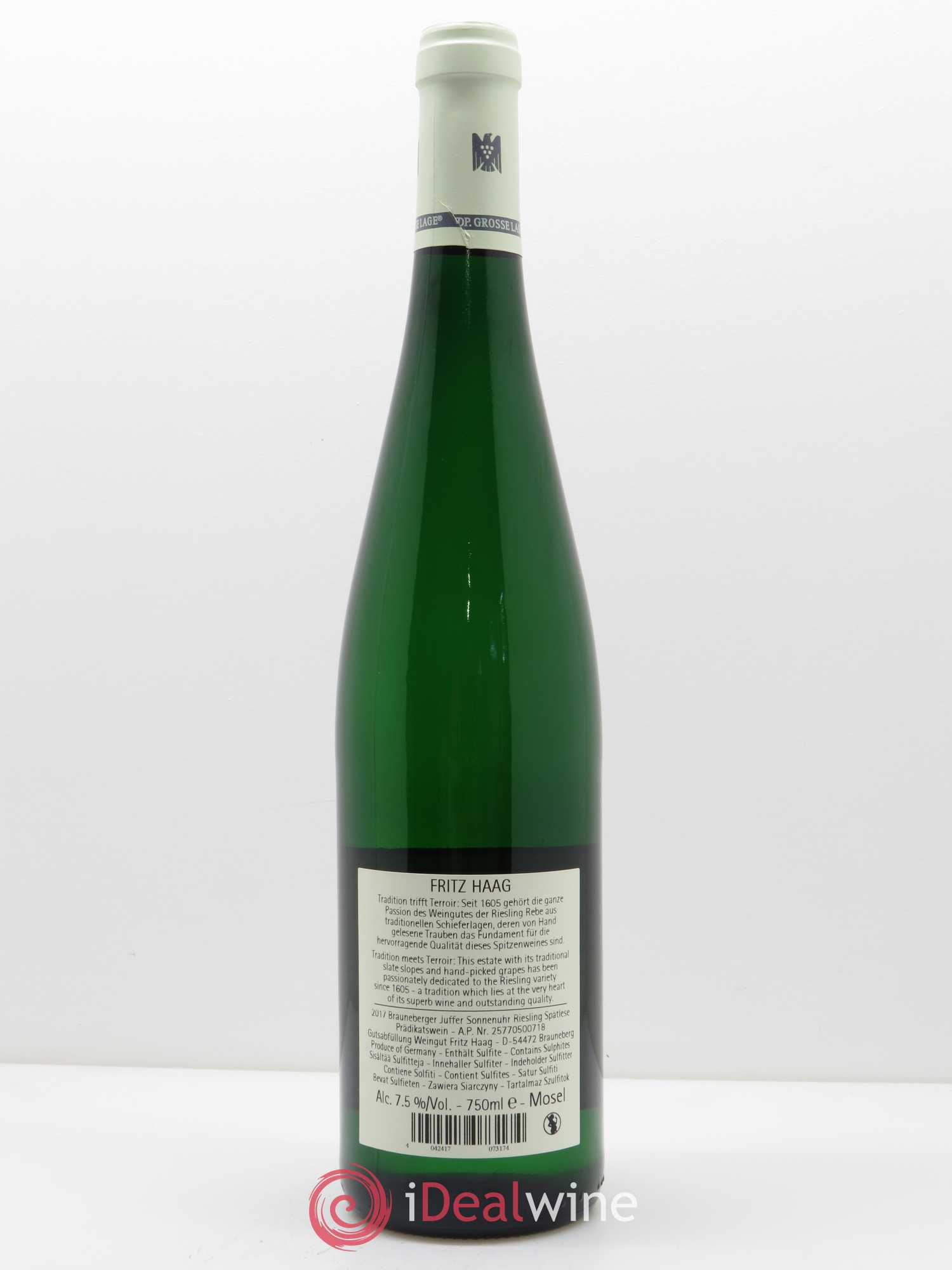 Riesling Fritz Haag Brauneberger Juffer Sonnenuhr Spätlese 2017 - Lot of 1 bottle - 1