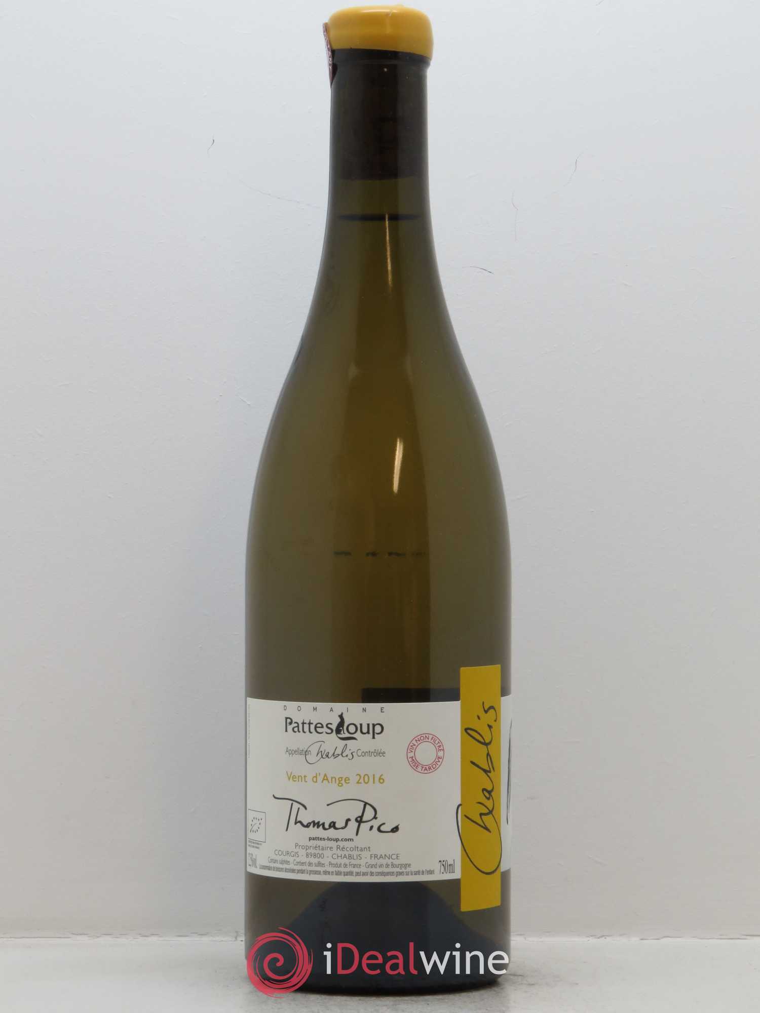 Chablis Vent d'Ange Pattes Loup (Domaine) 2016 - Lot de 1 bouteille - 1