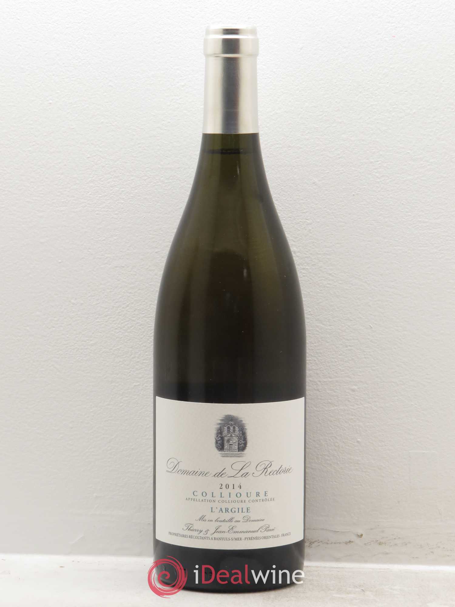 Collioure La Rectorie (Domaine de) L'Argile Thierry et Jean Emmanuel Parcé 2014 - Lot de 1 bouteille - 0