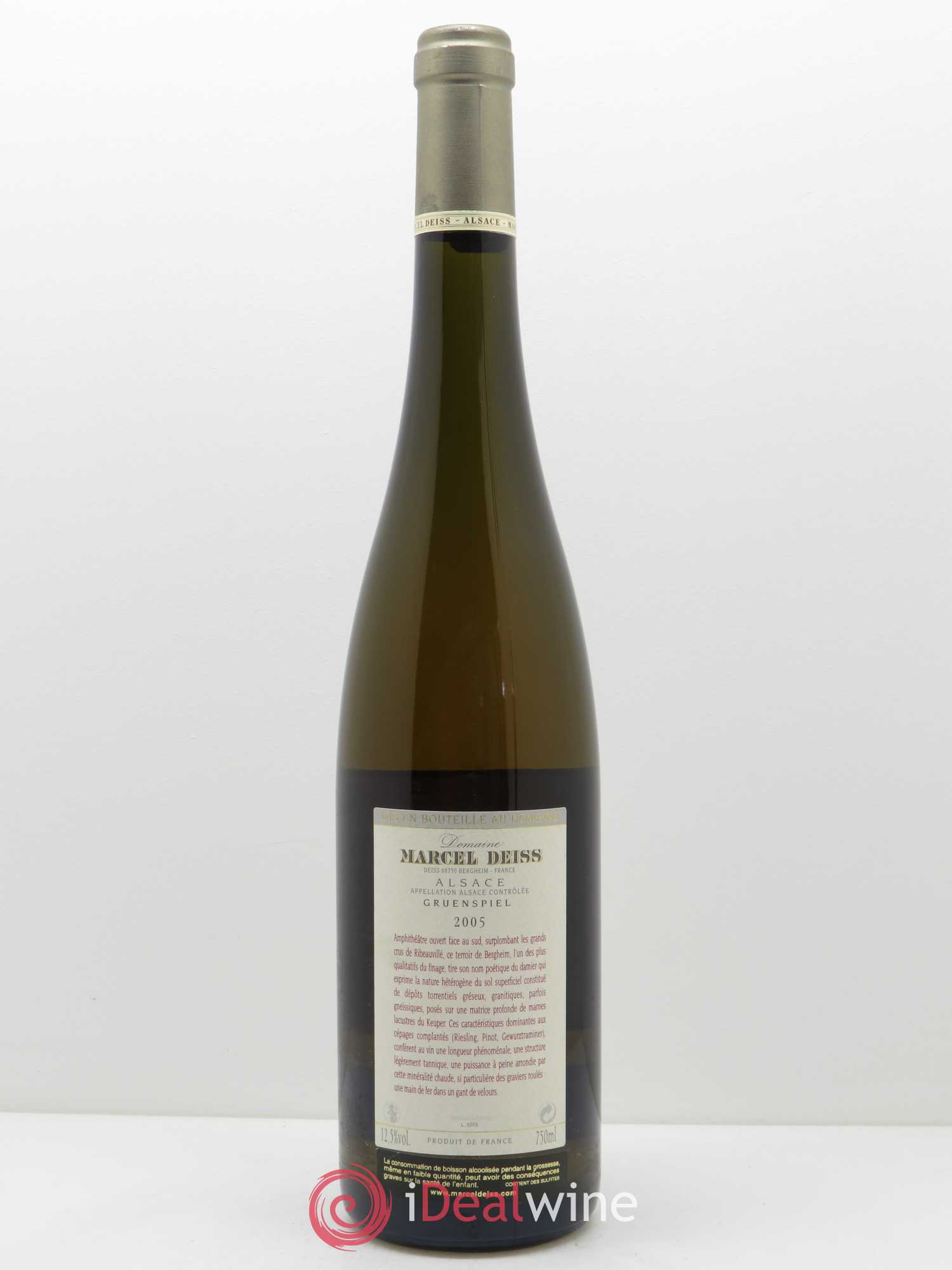 Alsace Gruenspiel Marcel Deiss (Domaine) 2005 - Lot de 1 bouteille - 1