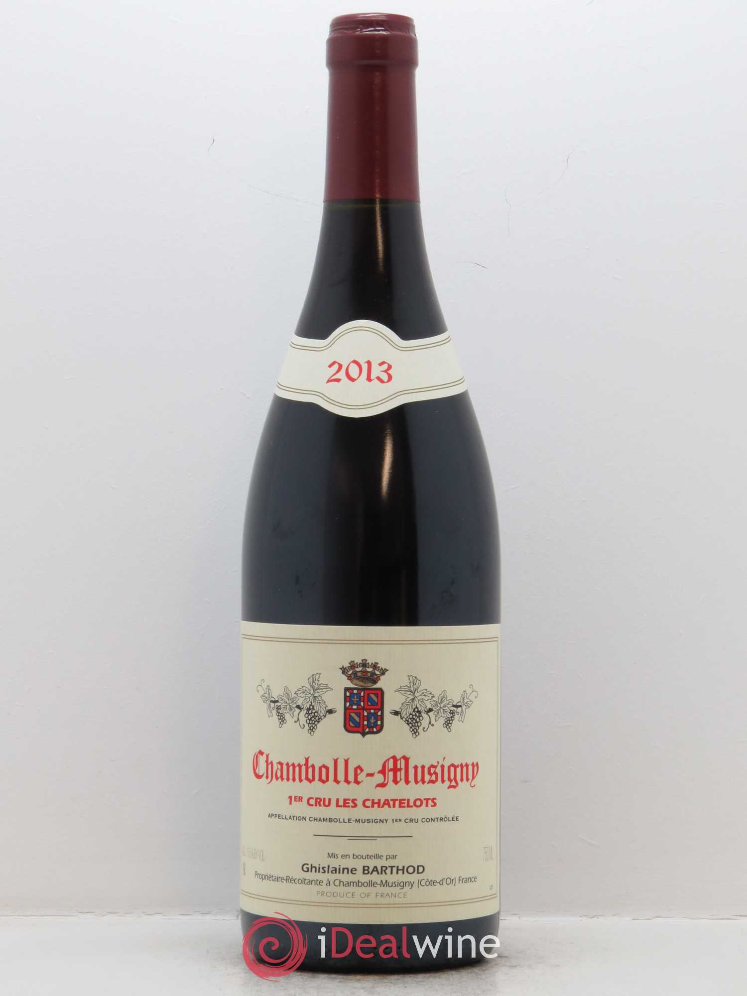 Chambolle-Musigny 1er Cru Les Chatelots Ghislaine Barthod 2013 - Lot de 1 bouteille - 0