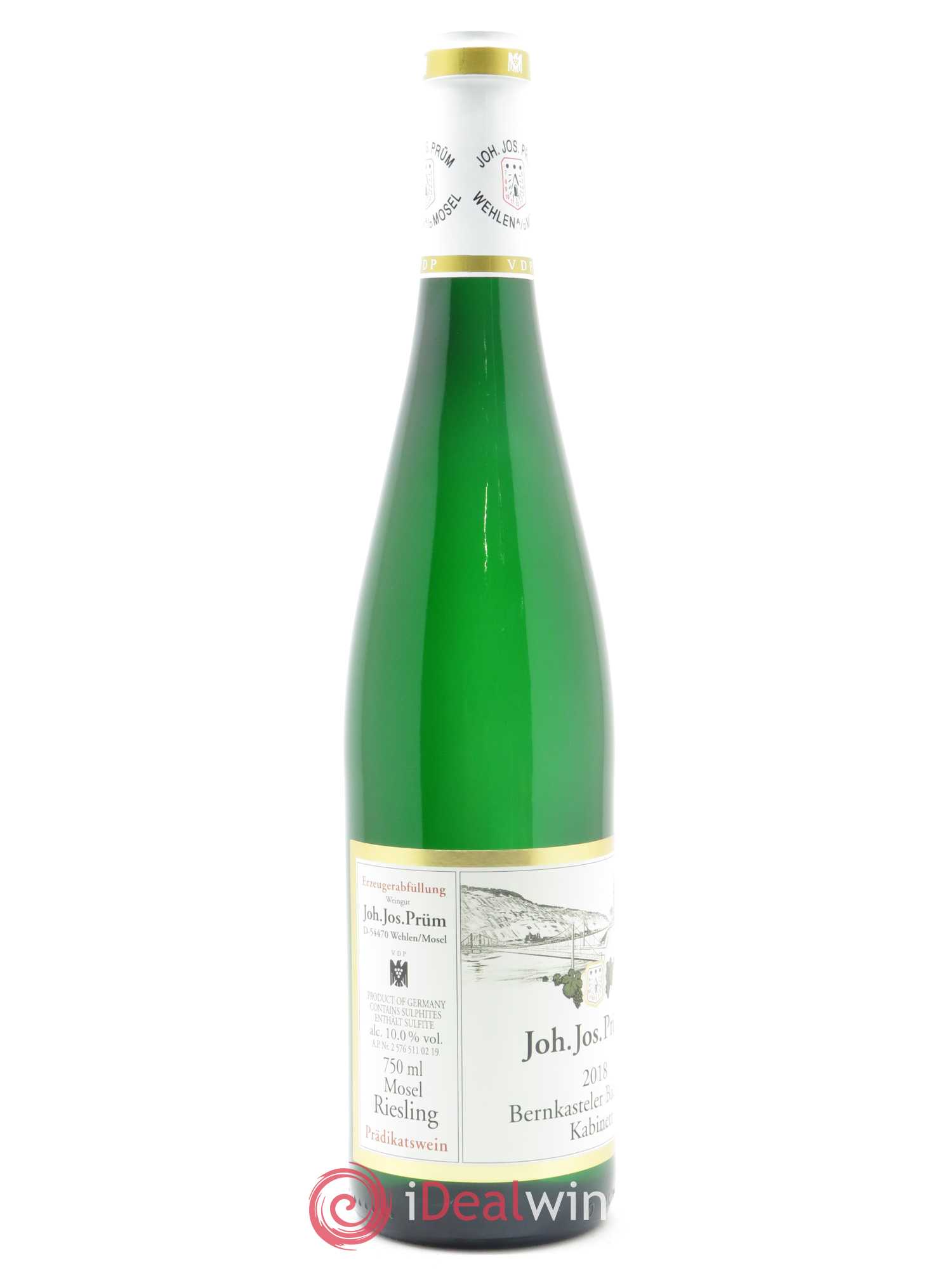 Riesling Joh. Jos. Prum Bernkasteler Badstube Kabinett 2018 - Lot de 1 bouteille - 1