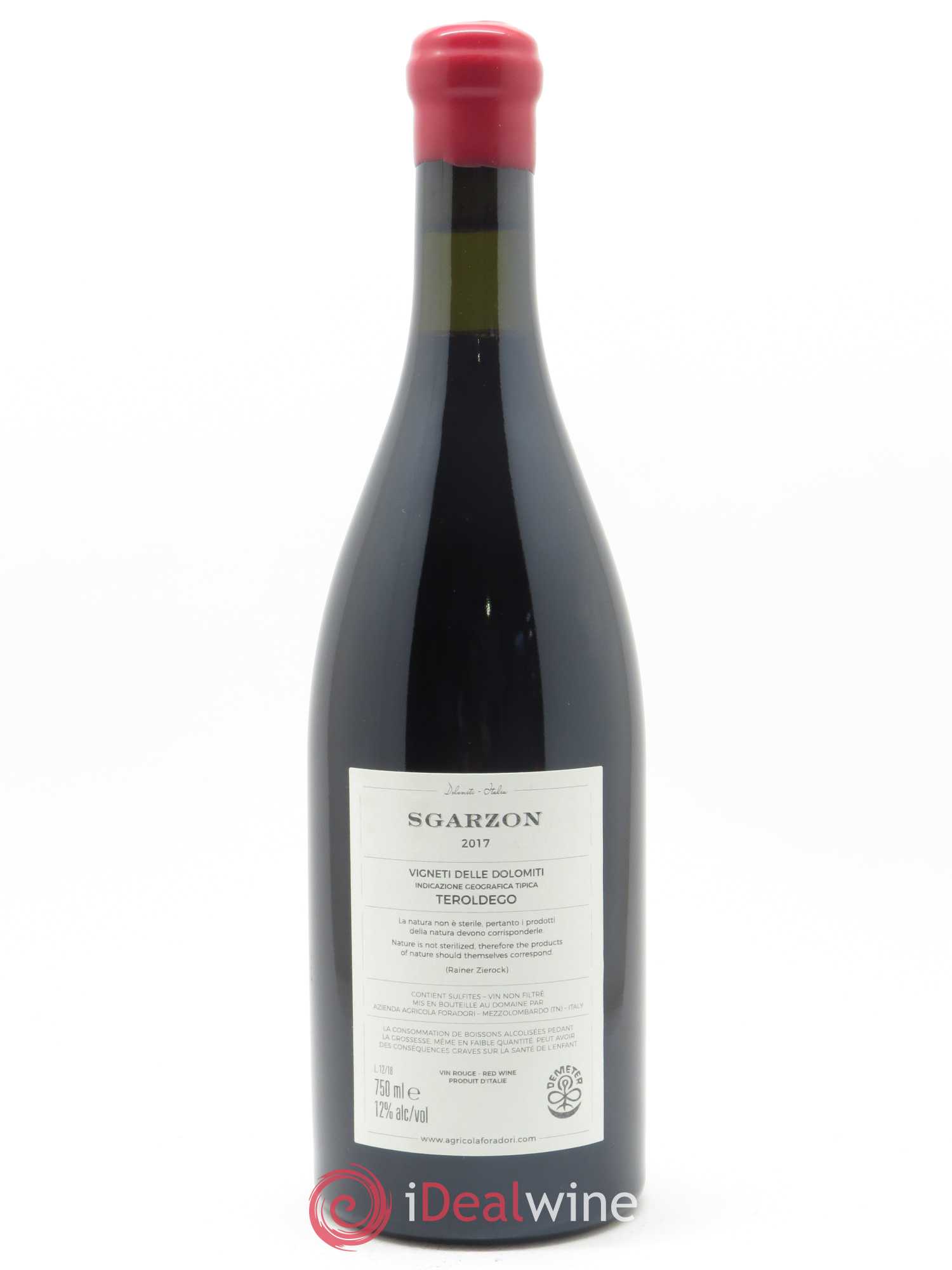 Vigneti delle Dolomiti IGT Sgarzon - Teroldego Elisabetta Foradori 2017 - Lot de 1 bouteille - 1