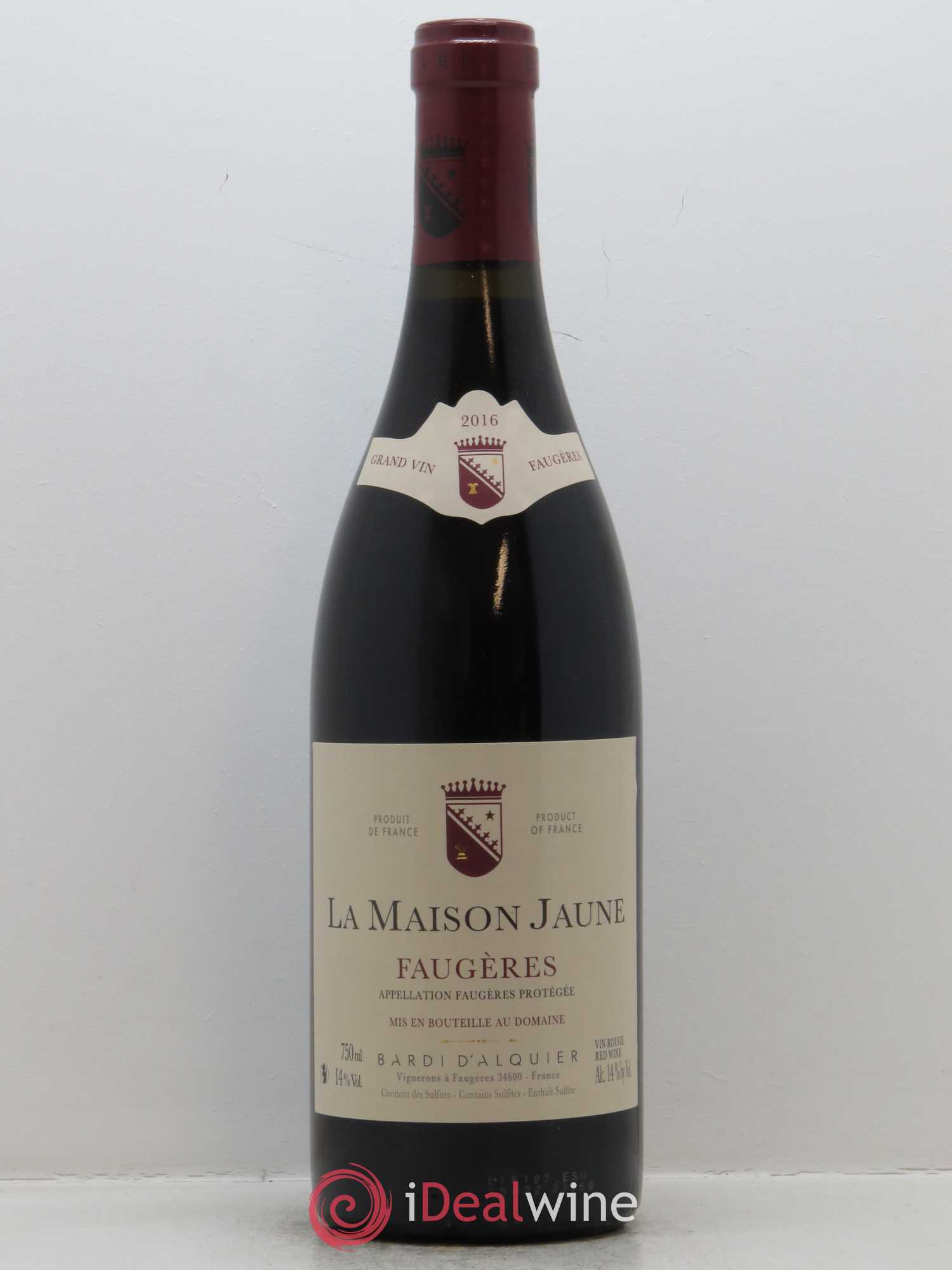 Faugères La Maison Jaune Jean-Michel Alquier 2016 - Lot de 1 bouteille - 0
