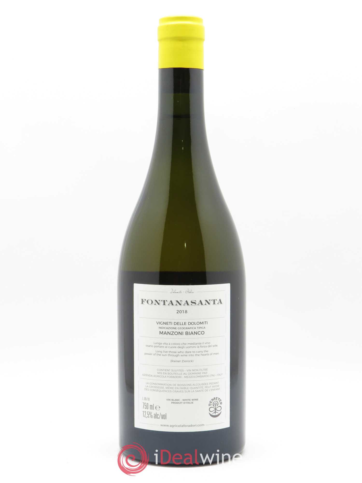 Vigneti delle Dolomiti IGT Fontanasanta Manzoni Elisabetta Foradori 2018 - Posten von 1 Flasche - 1