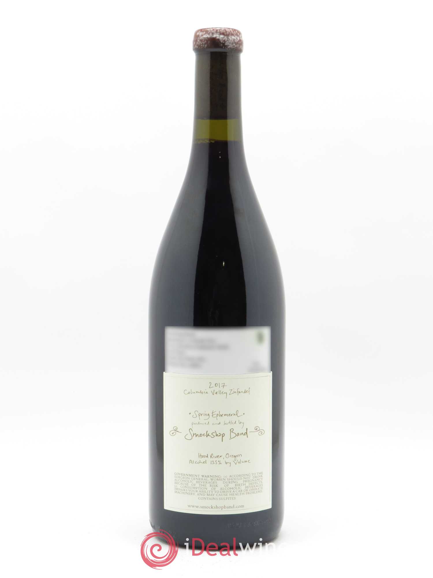 Columbia Gorge Smockshop Band Valley Zinfandel Spring Ephemeral Hiyu Farm 2017 - Lot de 1 bouteille - 1