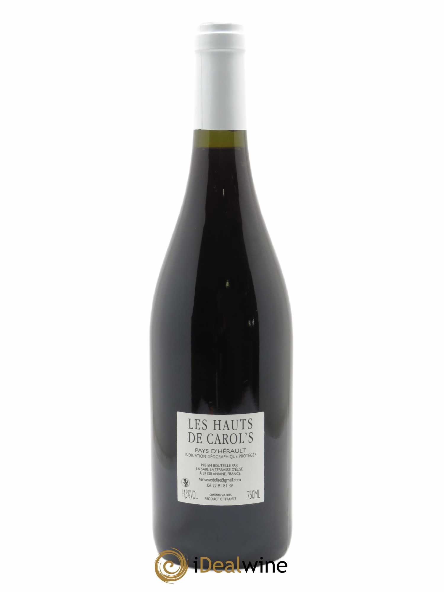 Pays d'Hérault Les Hauts de Carol's Terrasse d'Elise (Domaine de la) 2018 - Lot de 1 bouteille - 1