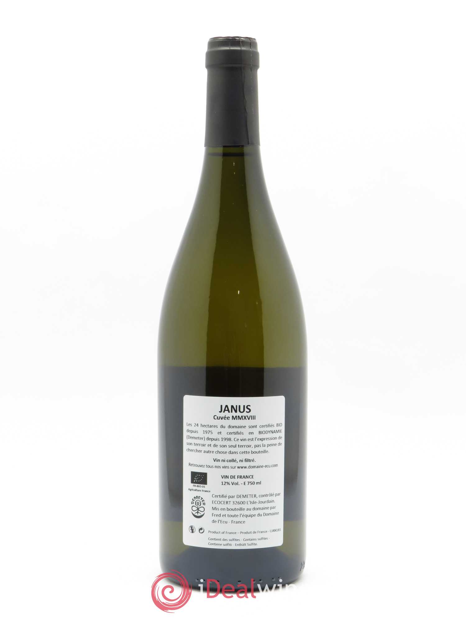 Vin de France Janus Domaine de L'Ecu 2018 - Lot de 1 bouteille - 1