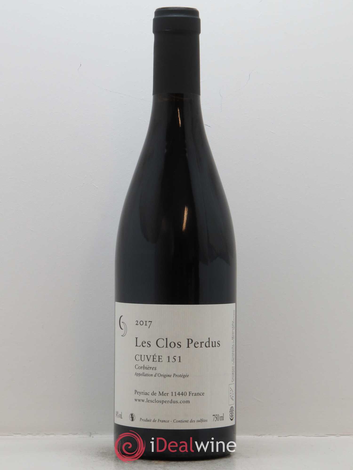 Corbières Les Clos Perdus Cuvée 151 2017 - Lot de 1 bouteille - 0