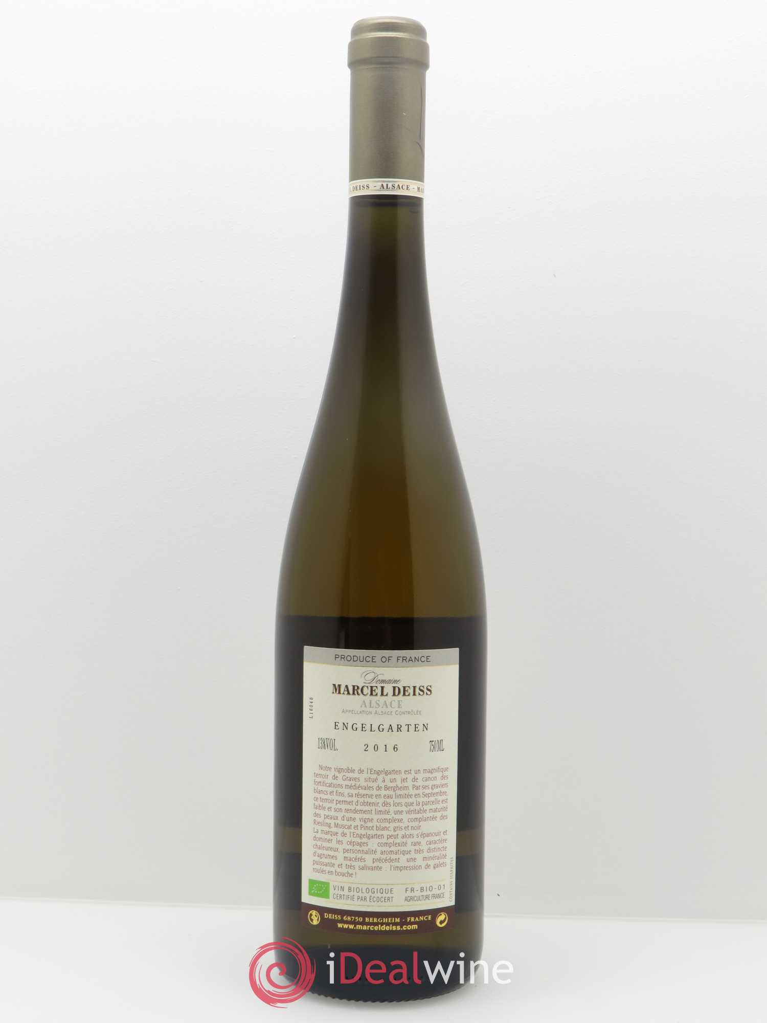 Alsace Engelgarten Marcel Deiss (Domaine) 2016 - Lot de 1 bouteille - 1