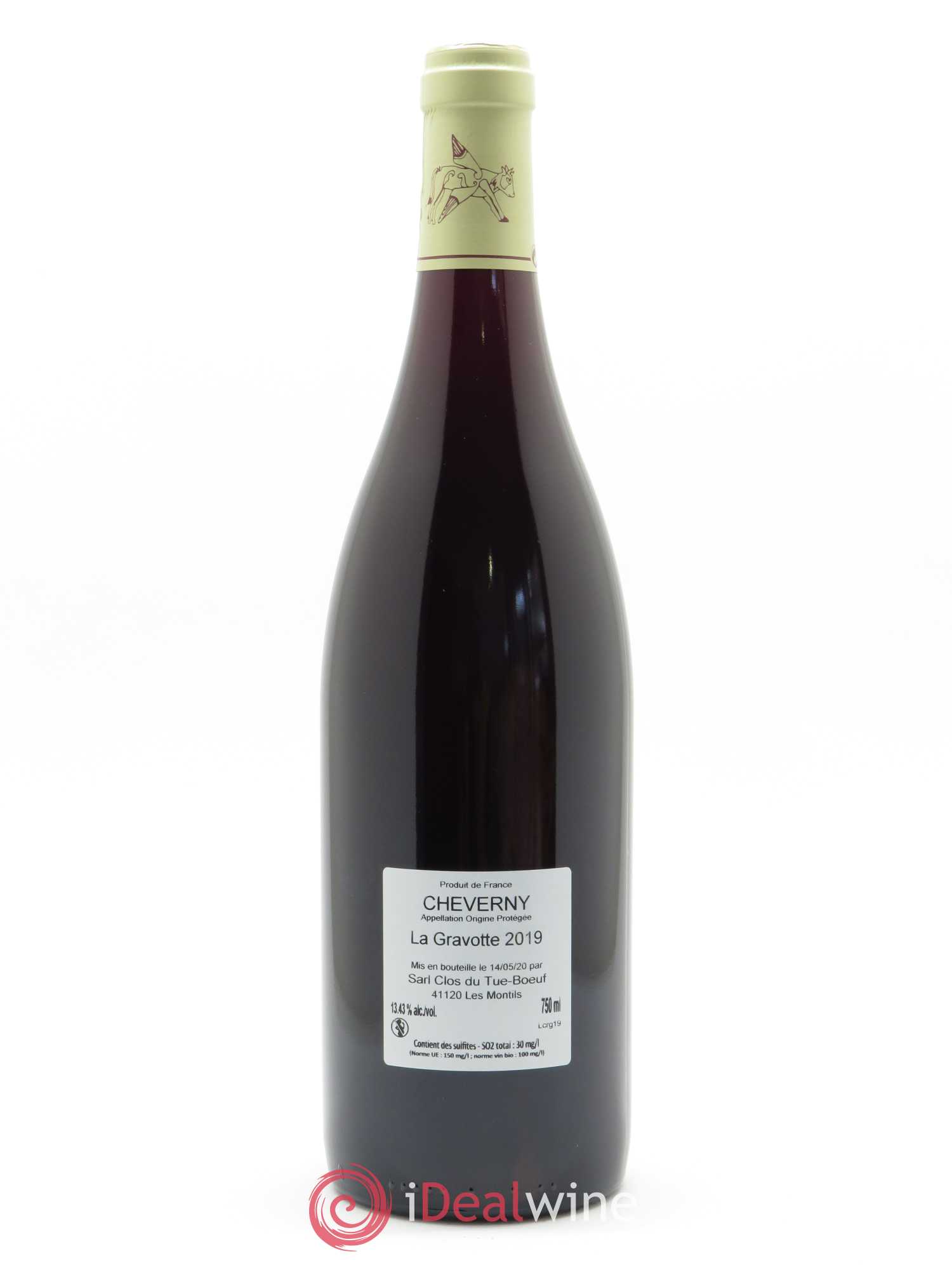 Cheverny La Gravotte Clos du Tue-Boeuf 2019 - Lot de 1 bouteille - 1