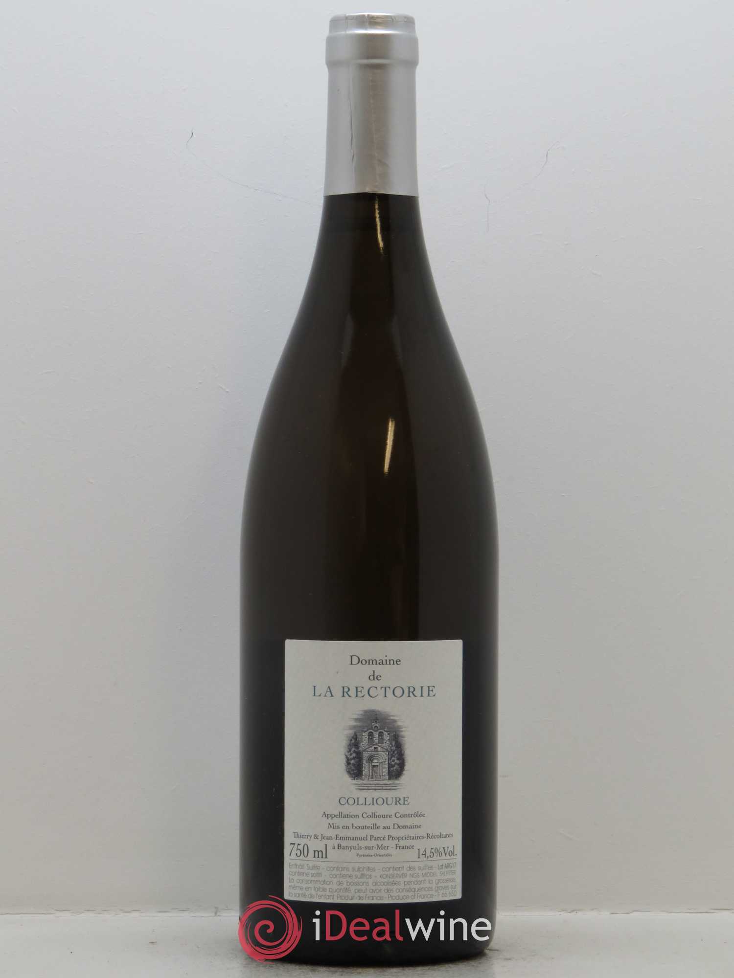 Collioure La Rectorie (Domaine de) L'Argile Thierry et Jean Emmanuel Parcé 2017 - Lot de 1 bouteille - 1