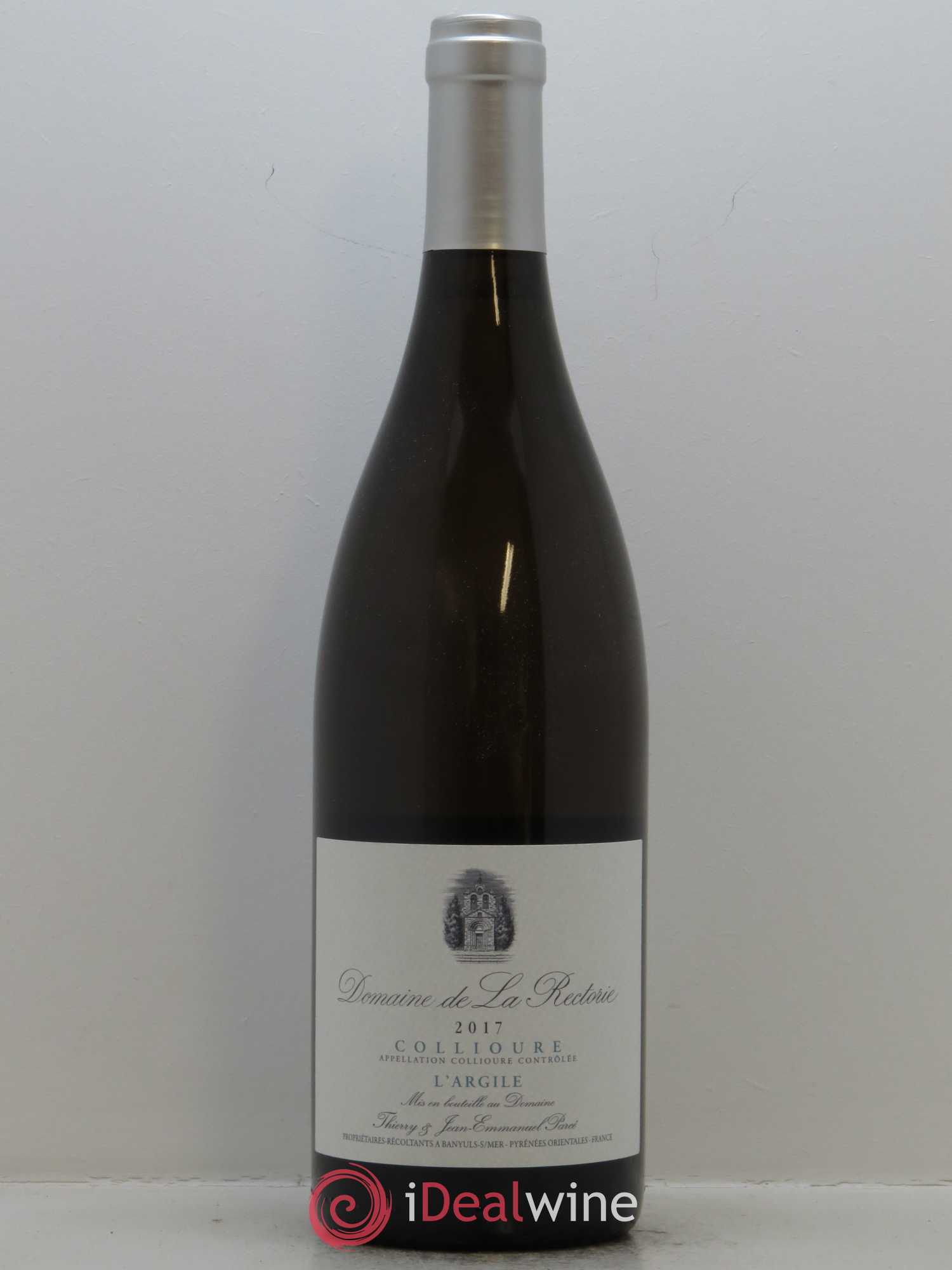 Collioure La Rectorie (Domaine de) L'Argile Thierry et Jean Emmanuel Parcé 2017 - Lot de 1 bouteille - 0
