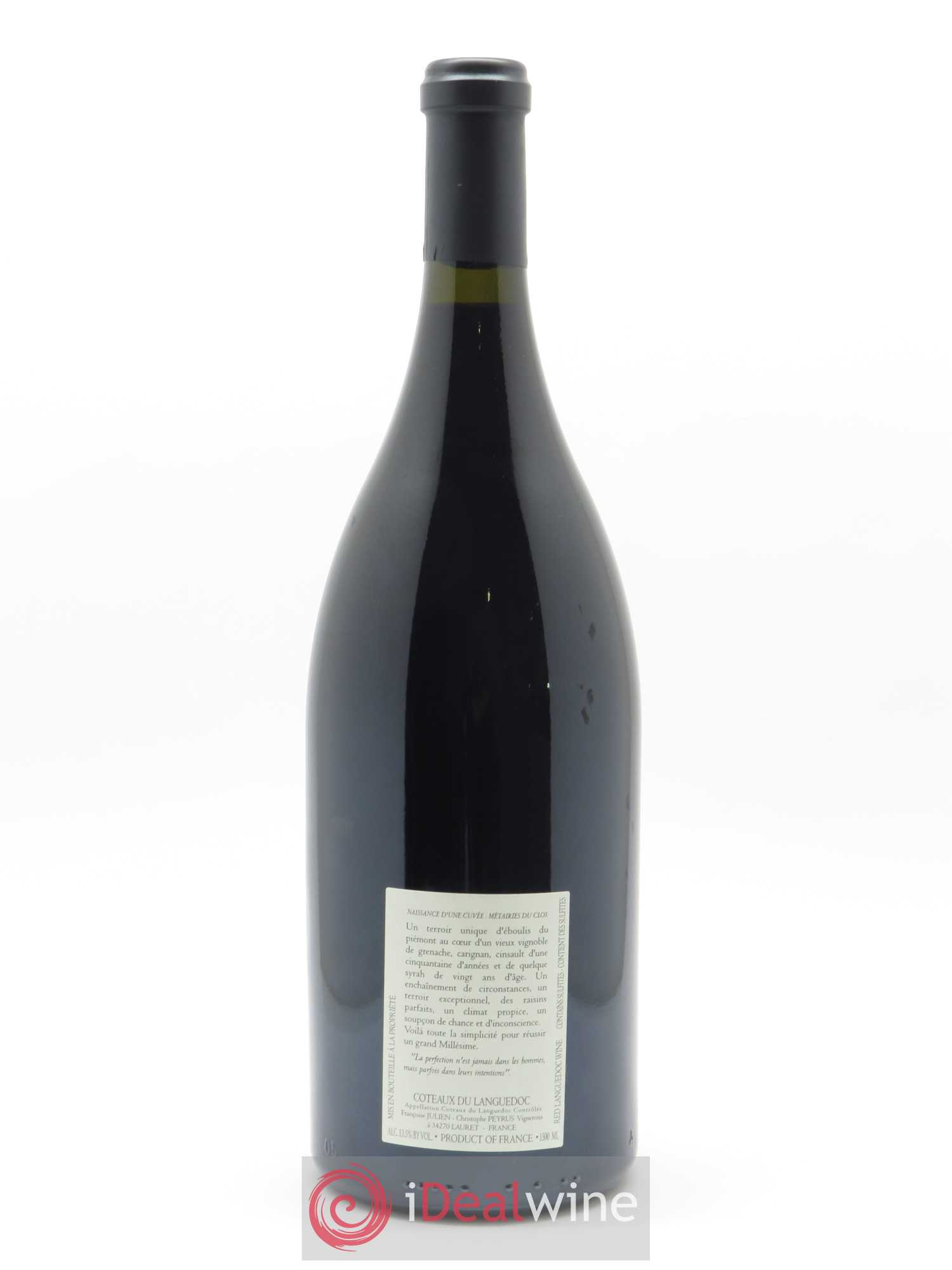 Pic Saint-Loup Les Métairies du Clos Vieilles Vignes Christophe Peyrus et Françoise Julien 2005 - Lot de 1 magnum - 1