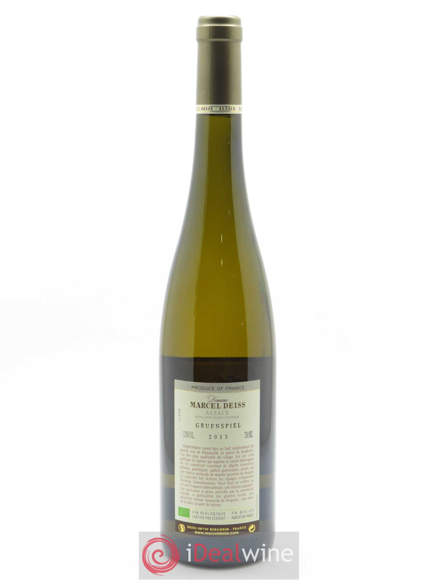 Alsace Gruenspiel Marcel Deiss (Domaine) 2013 - Lot de 1 bouteille - 1