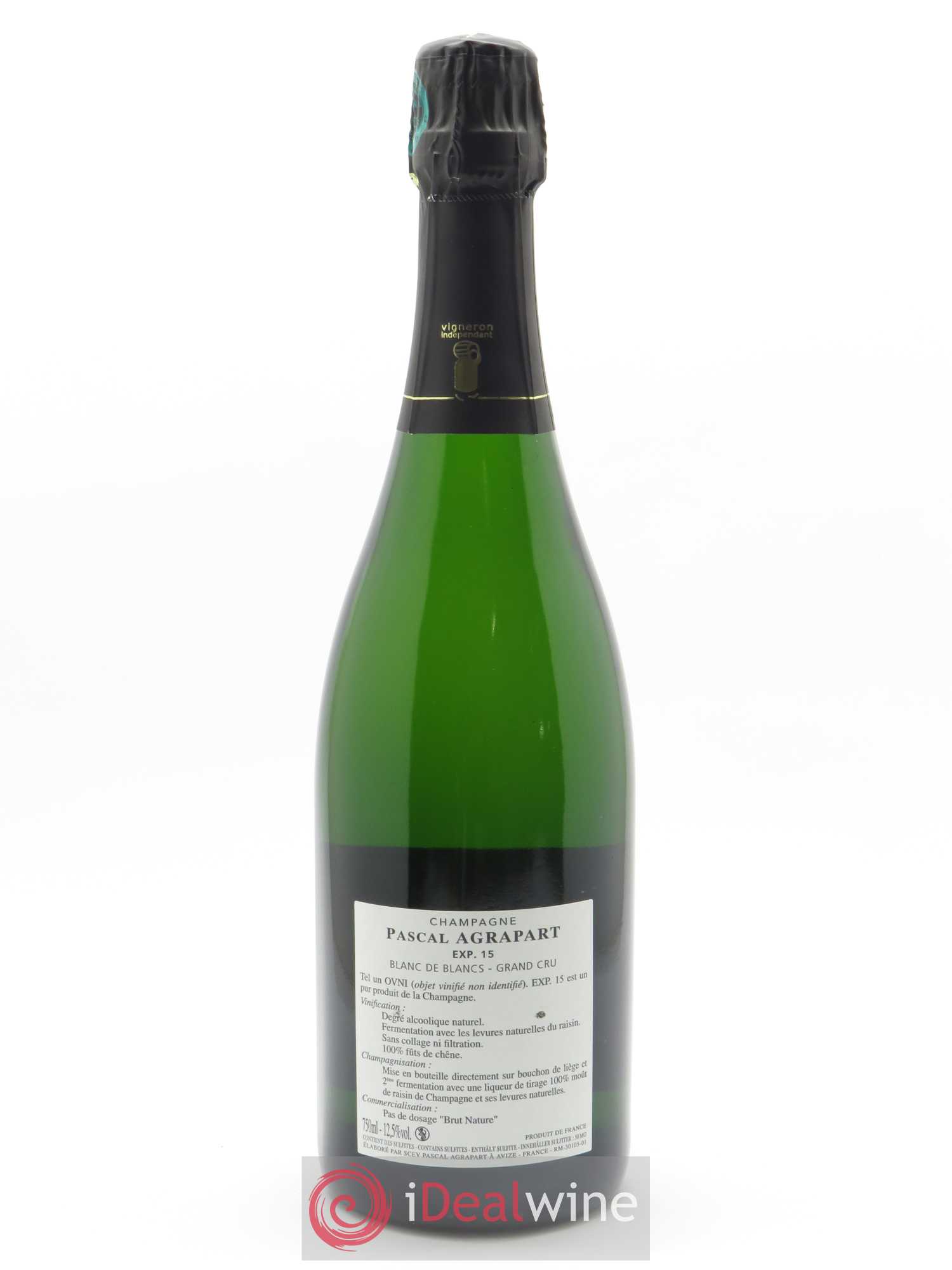 Expérience Blanc de Blancs Grand Cru Brut Nature Agrapart & Fils 2015 - Lot de 1 bouteille - 1