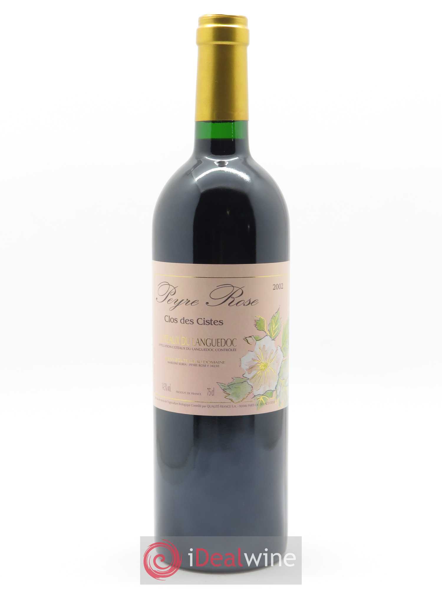 Vin de France (anciennement Coteaux du Languedoc) Domaine Peyre Rose Les Cistes Marlène Soria 2002 - Lot de 1 bouteille - 0