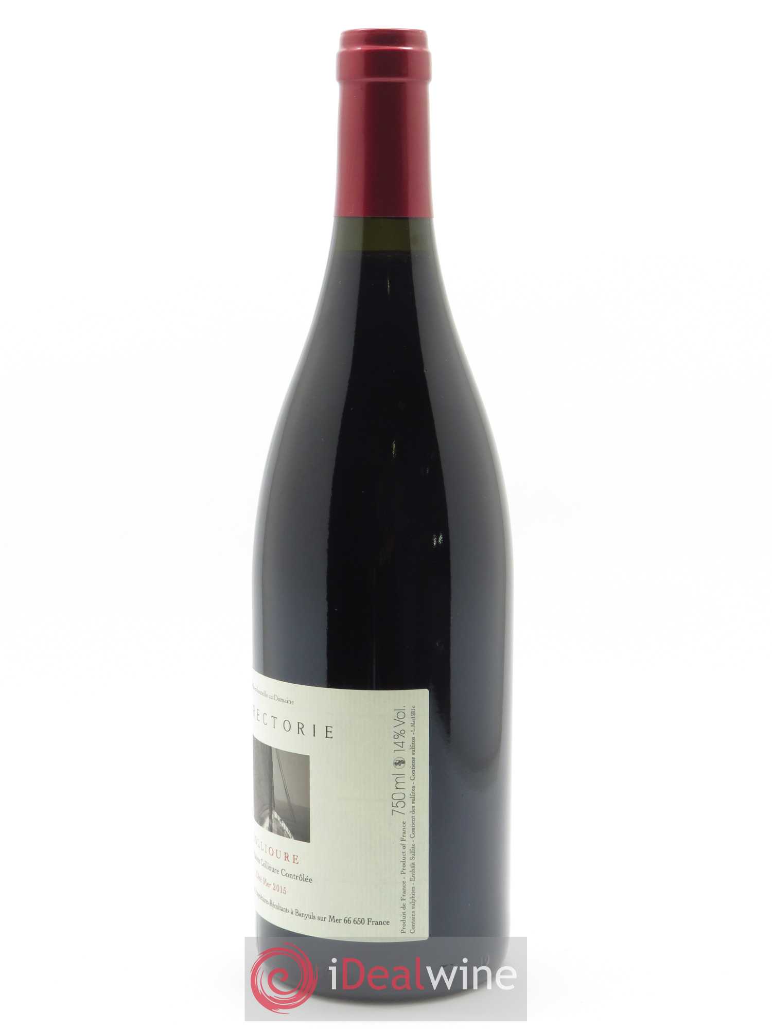 Collioure La Rectorie (Domaine de) Côté Mer Thierry et Jean Emmanuel Parcé 2015 - Lot de 1 bouteille - 1