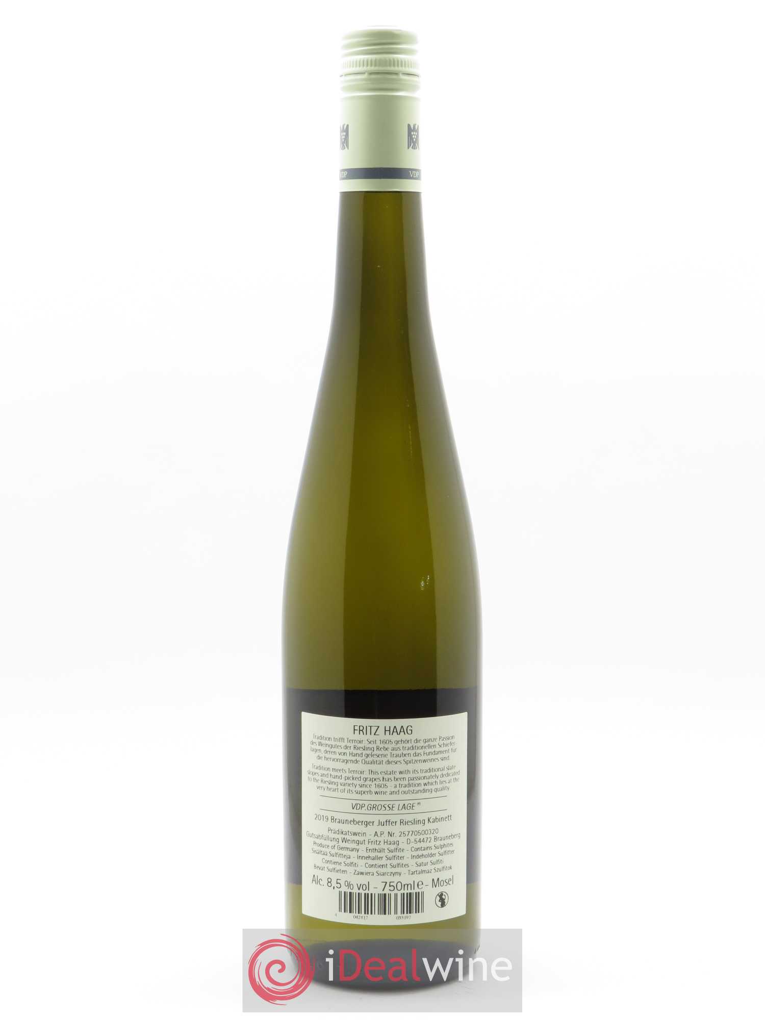 Riesling Fritz Haag Brauneberger Juffer Kabinett 2019 - Posten von 1 Flasche - 1