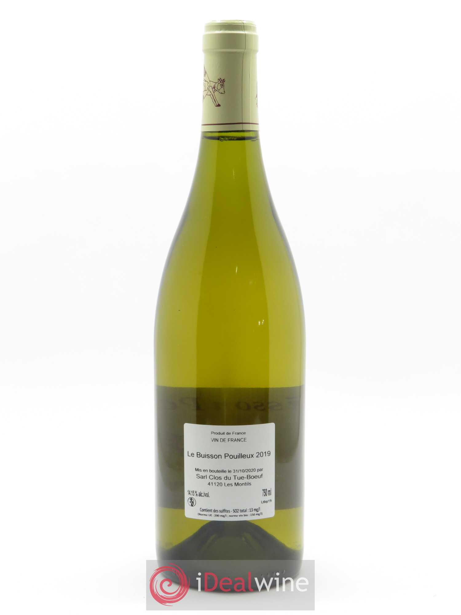 Touraine Le Buisson Pouilleux Clos du Tue-Boeuf 2019 - Lot de 1 bouteille - 1