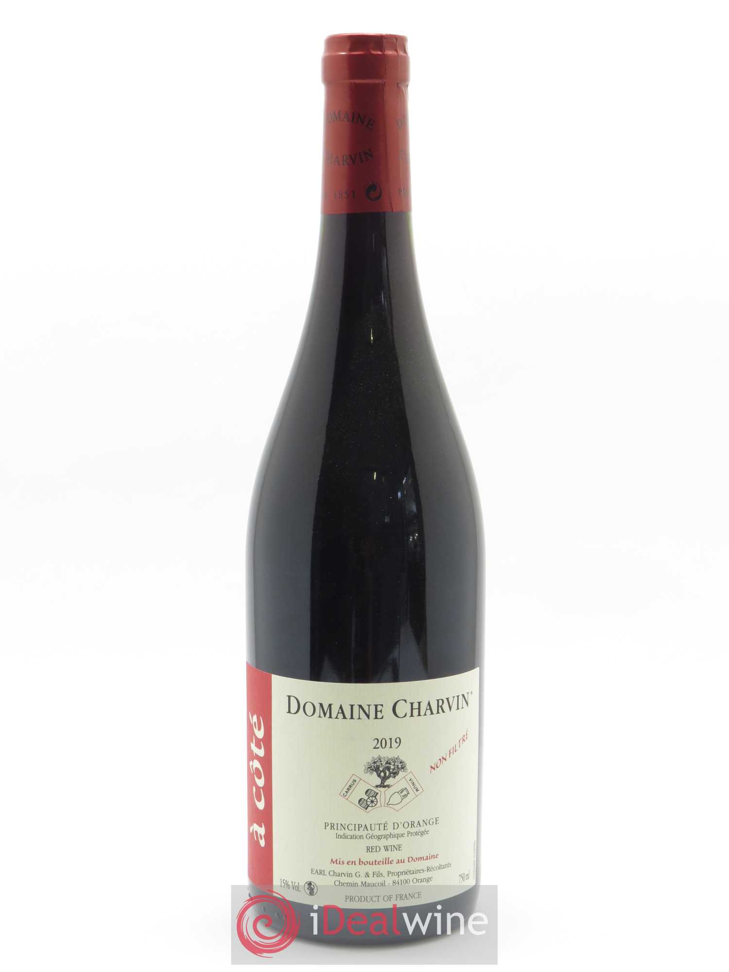 IGP Principauté d'Orange A Côté Charvin (Domaine) 2019 - Lot de 1 bouteille - 0