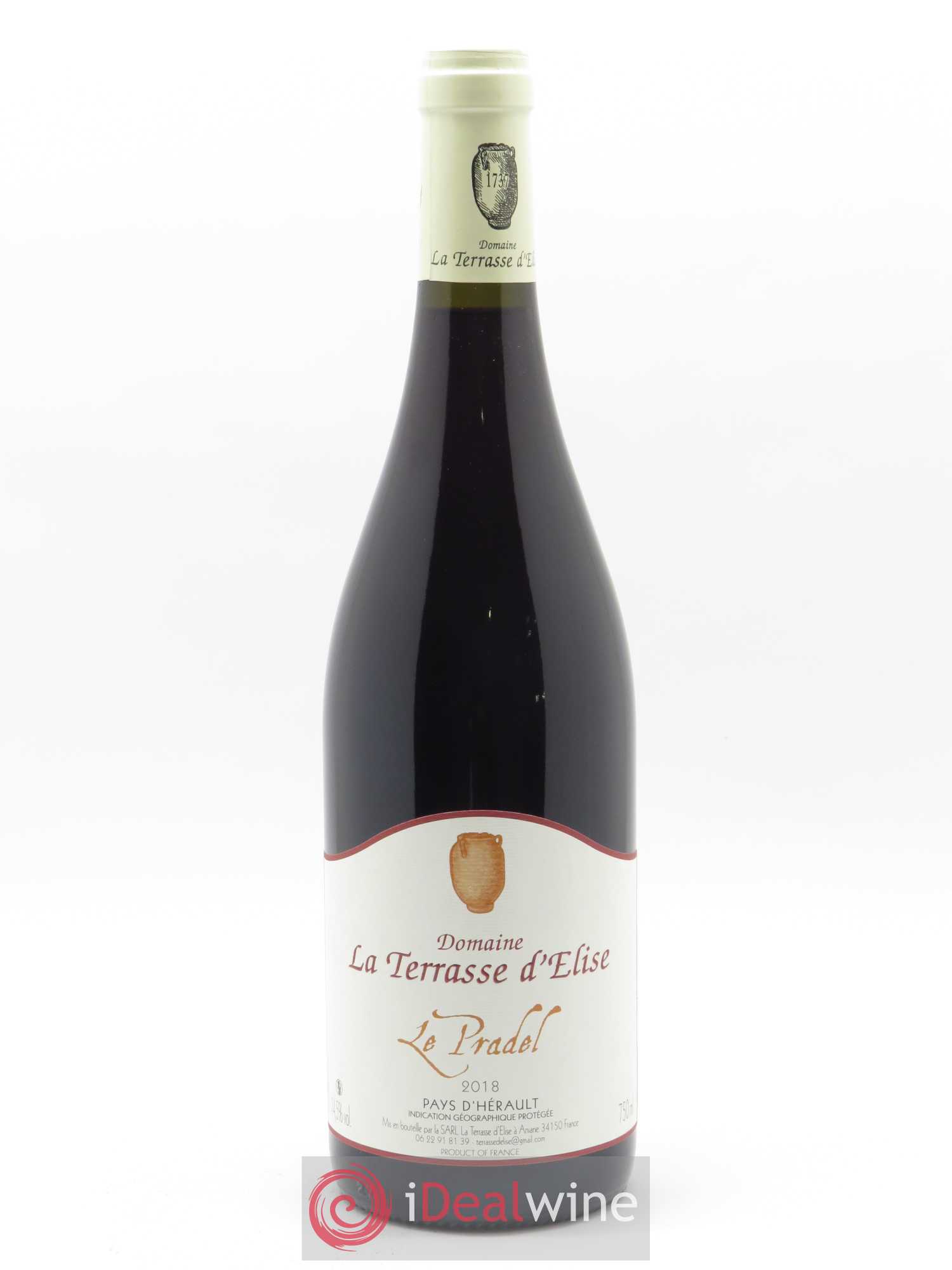 Pays d'Hérault Le Pradel Terrasse d'Elise (Domaine de la) 2018 - Lot de 1 bouteille - 0