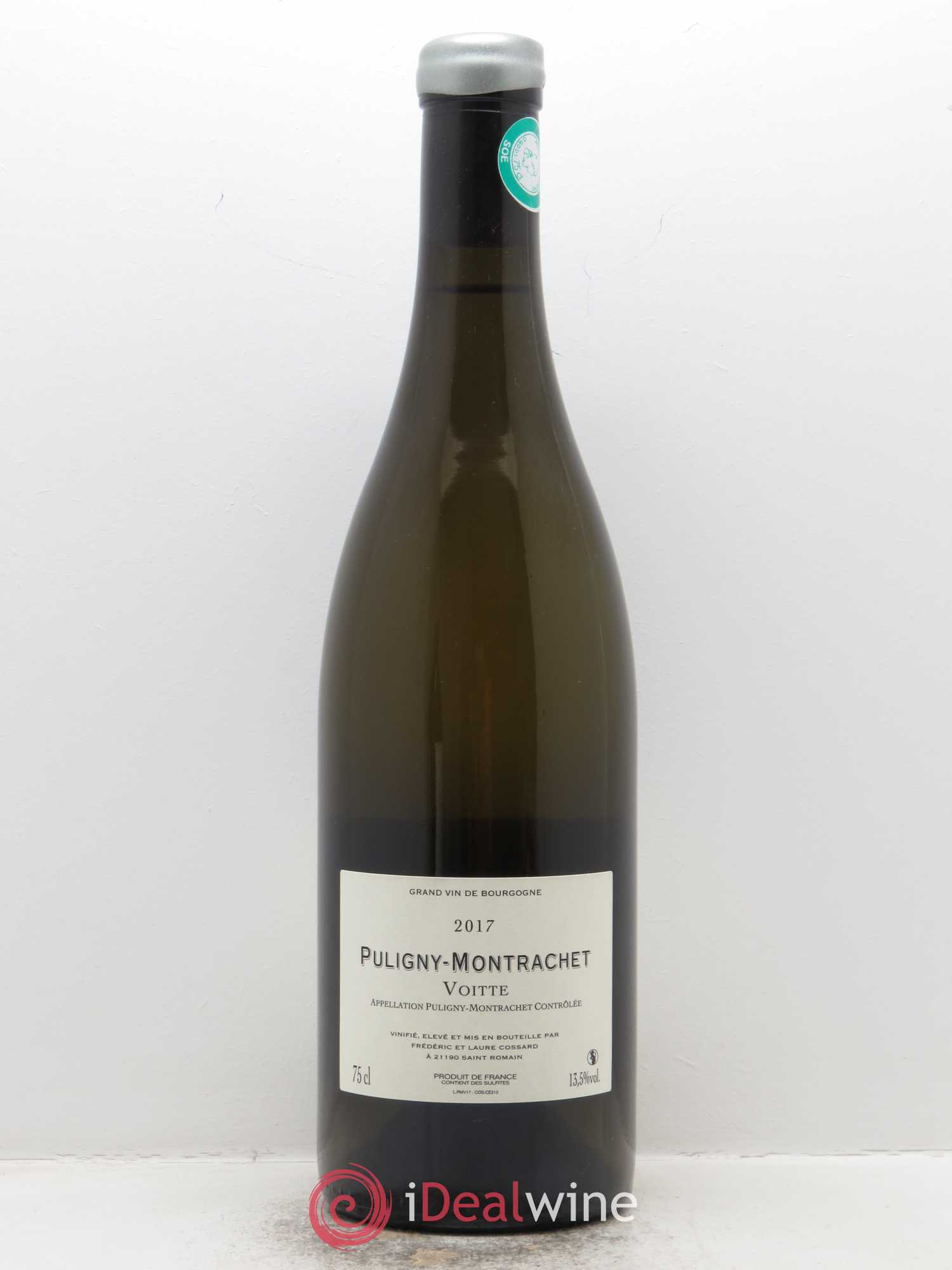 Puligny-Montrachet Voitte Domaine de Chassorney - Frédéric Cossard 2017 - Lot de 1 bouteille - 1